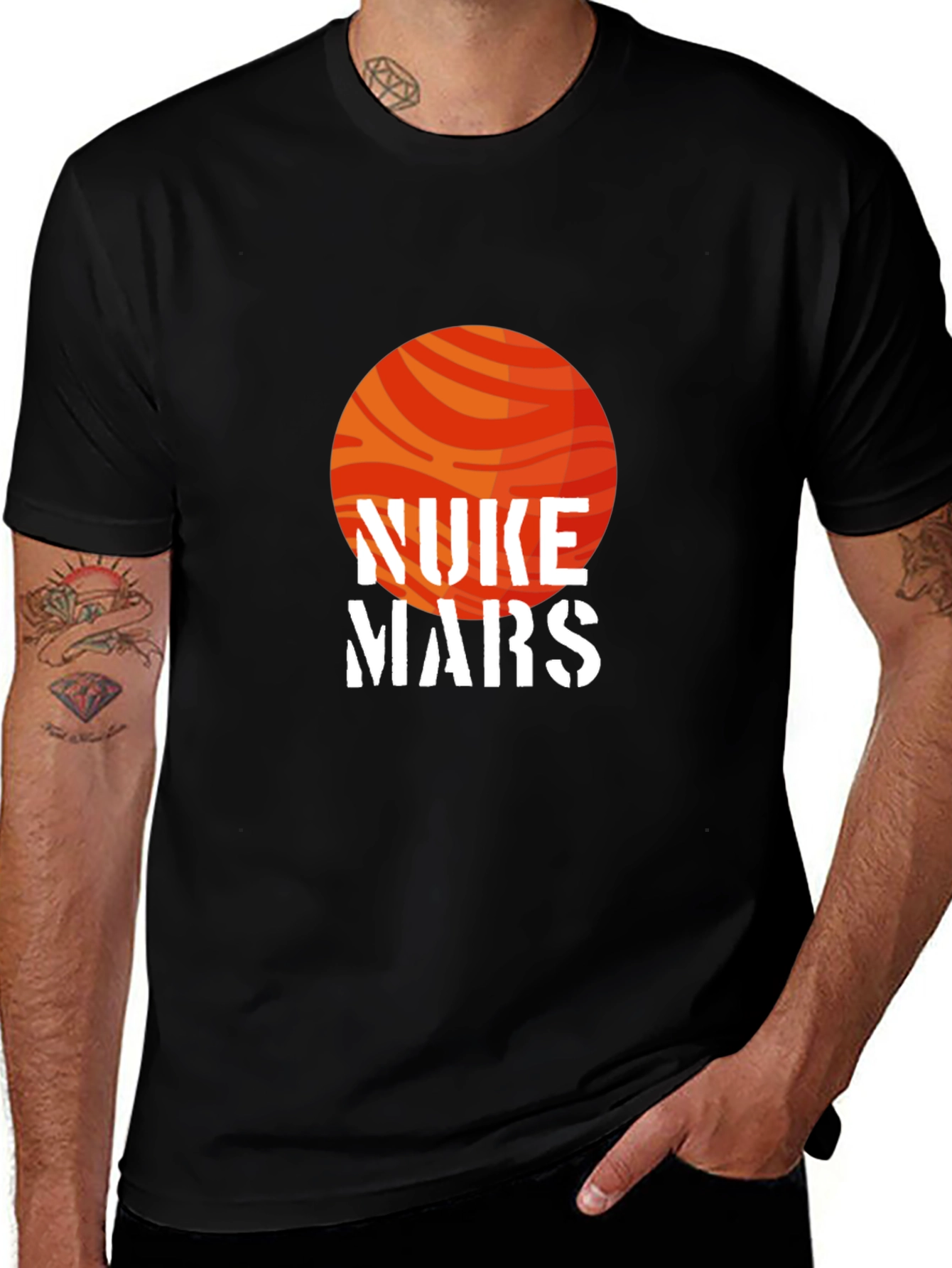 Variant 24 of Nuke Mars Graphic T-Shirt - Space Humor Tee