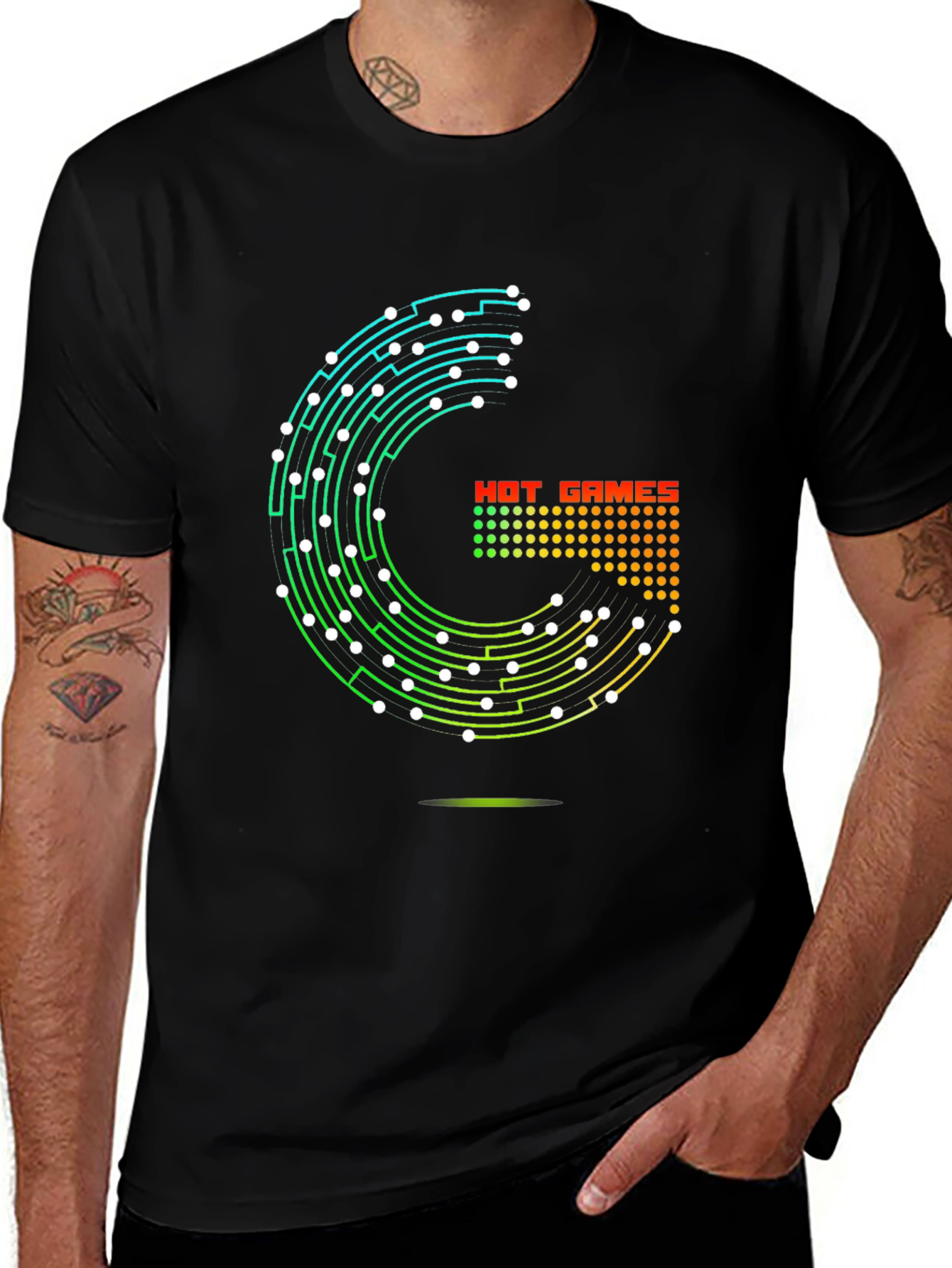 Variant 8 of Hot Games Circuit Board Tee
