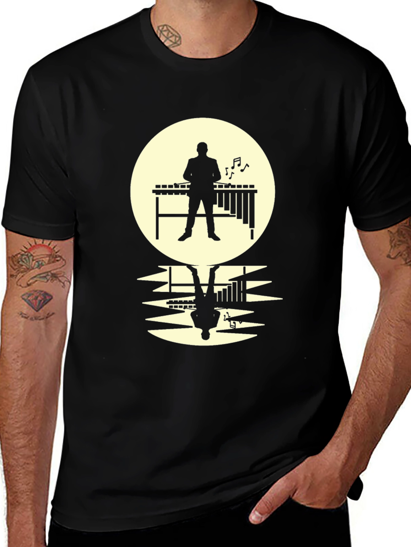 Musical Reflection Tee - Vibraphone Player Design