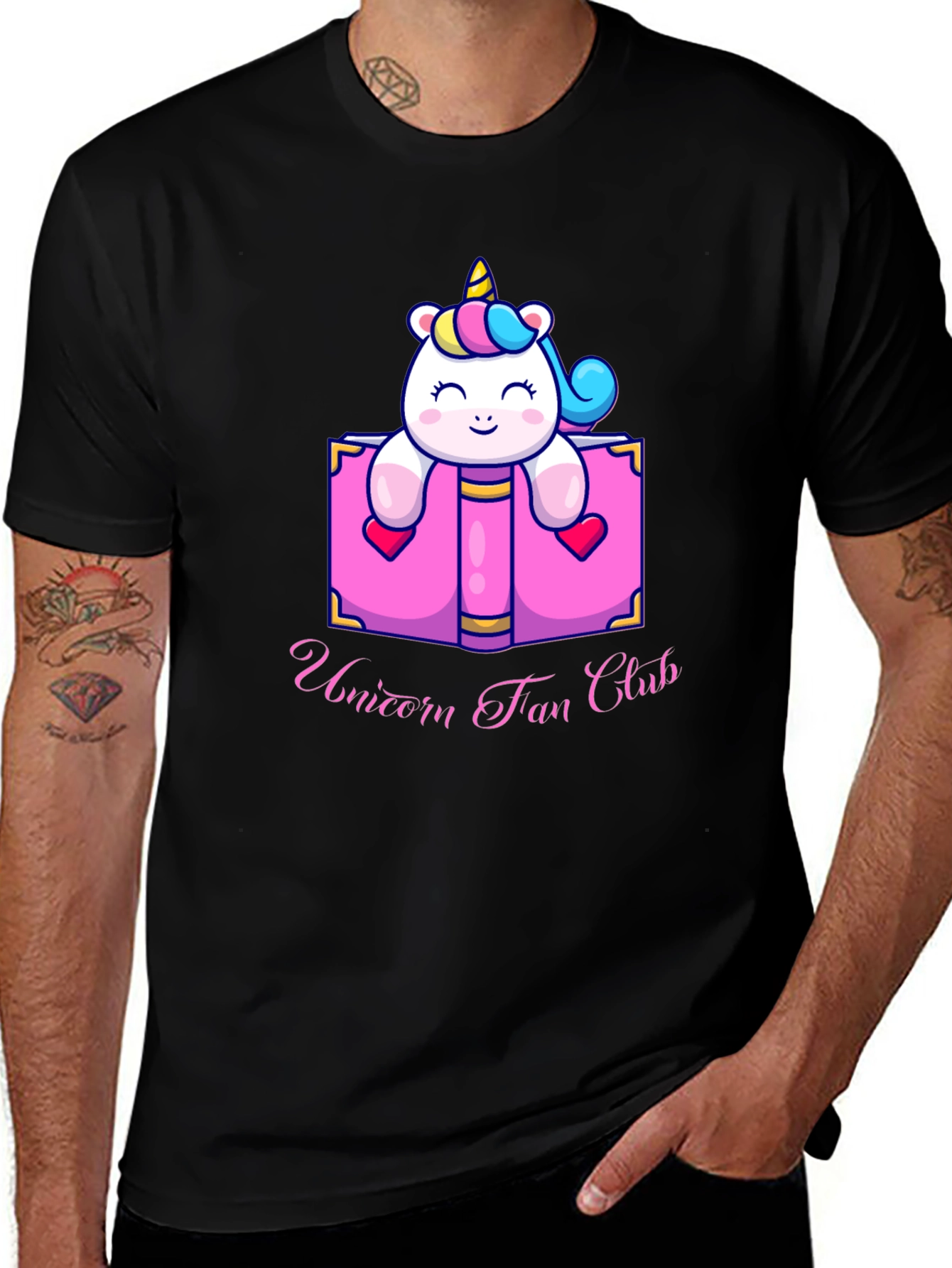Variant 5 of Unicorn Fan Club T-Shirt - Cartoon Graphic Tee