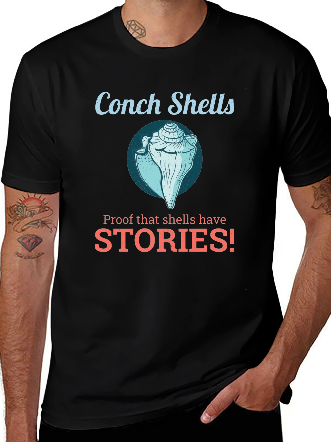Variant 6 of Conch Shells Graphic T-Shirt - Stories!