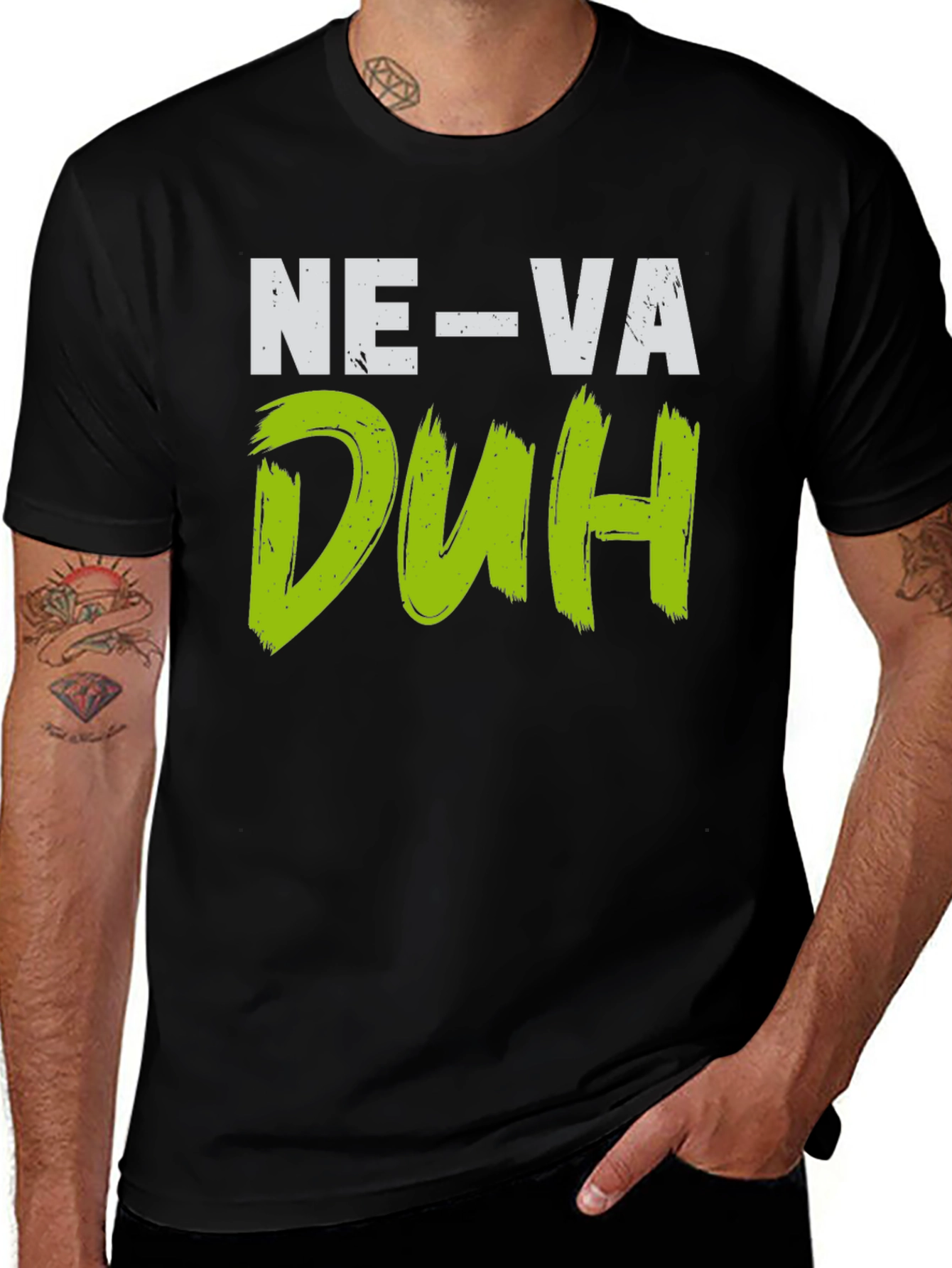 Variant 2 of NE-VA DUH Graphic T-Shirt - Black