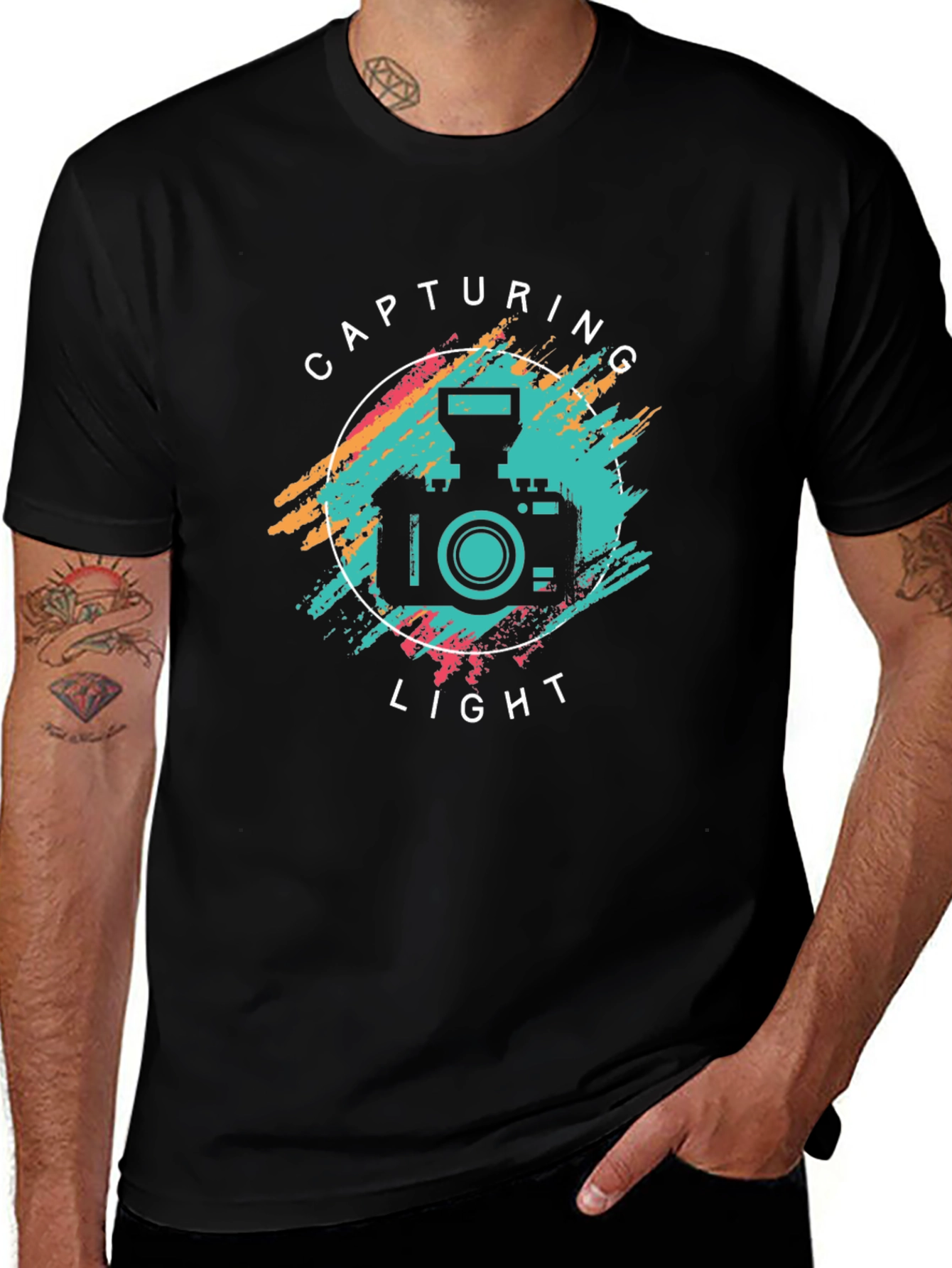 Variant 25 of Capturing Light Graphic T-Shirt - Black