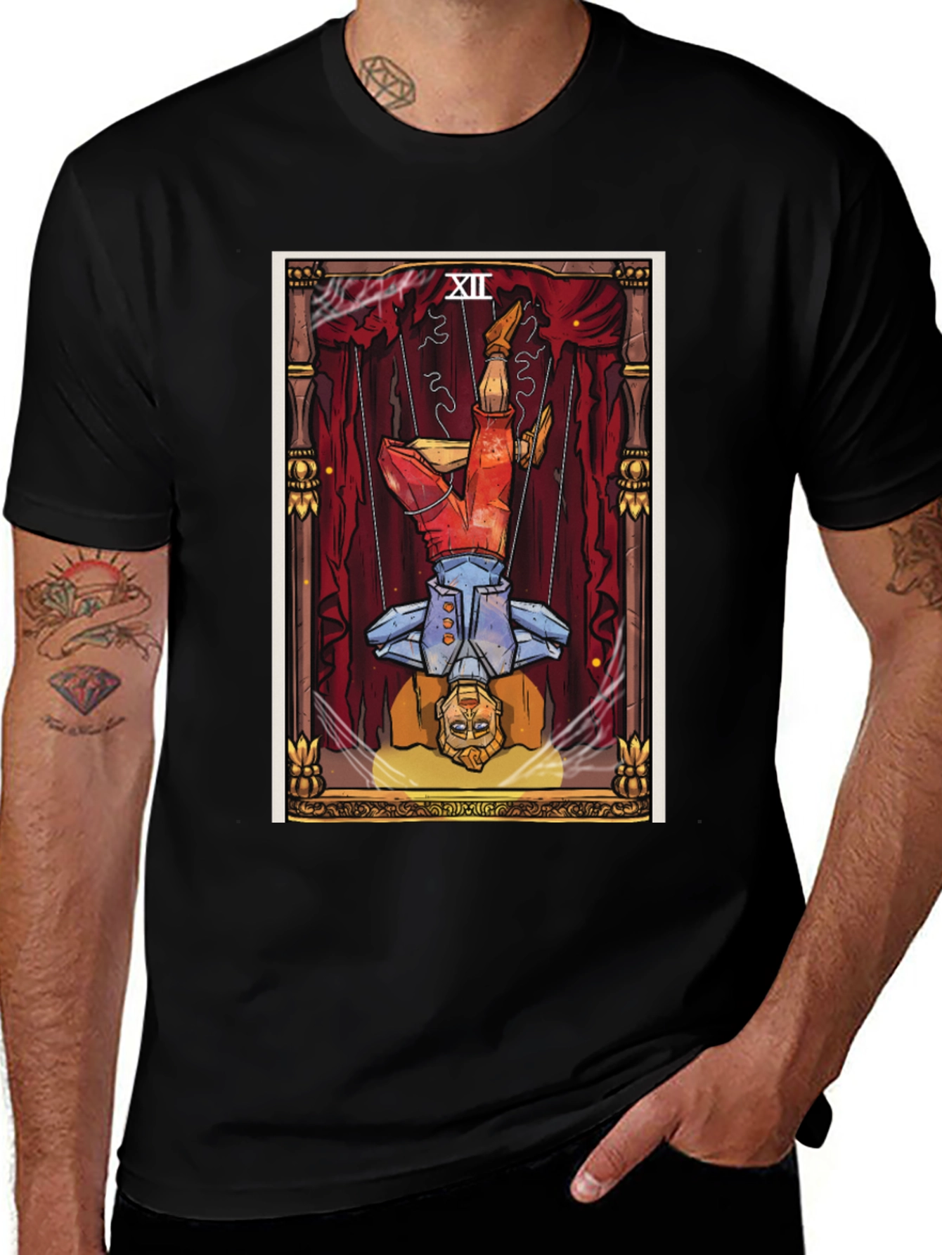 Variant 6 of Hanged Man Tarot Card Graphic T-Shirt