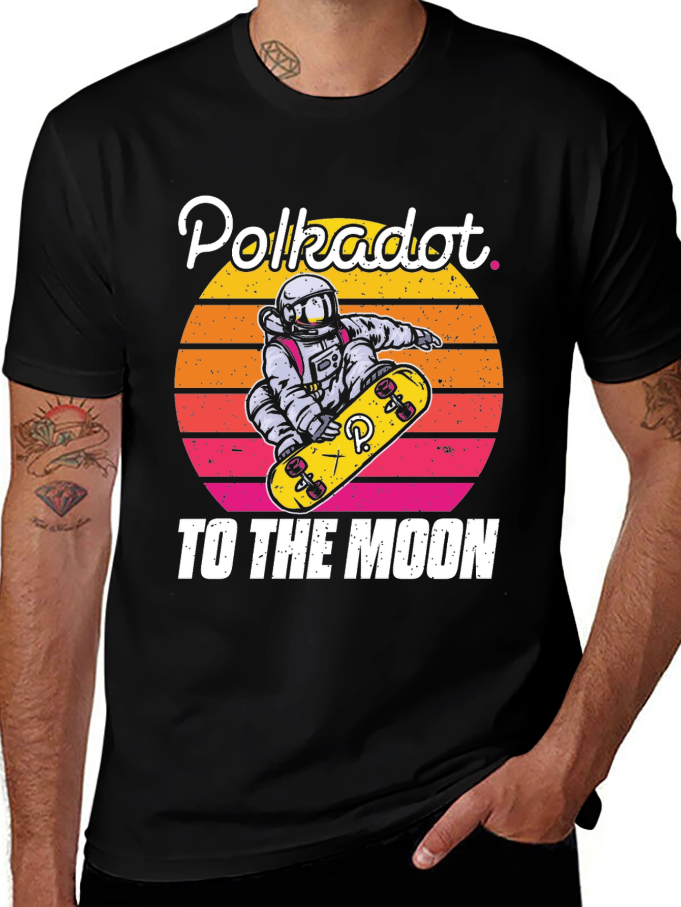 Polkadot Astronaut T-Shirt - To the Moon!