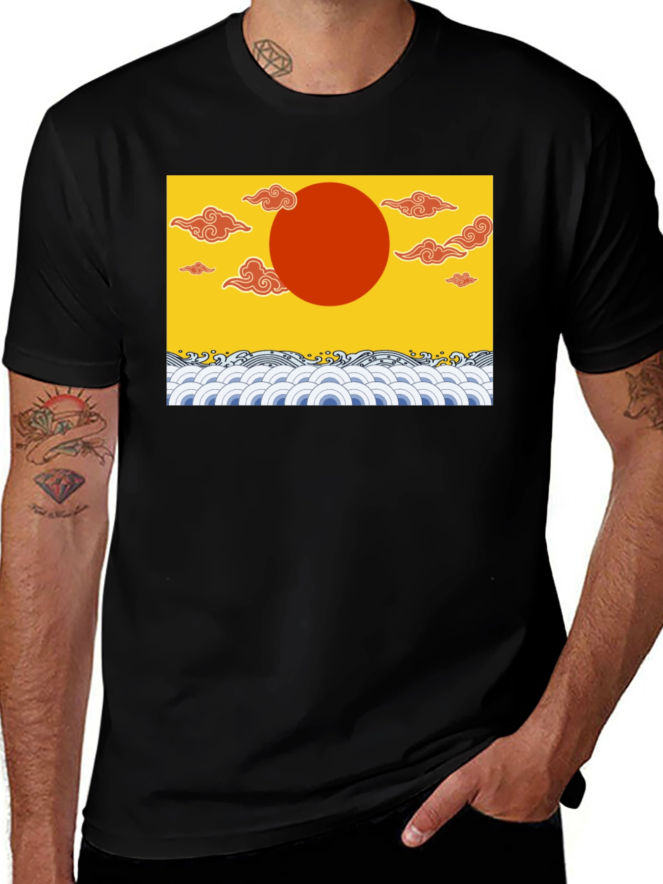 Variant 13 of Rising Sun Graphic Tee - Artistic Design