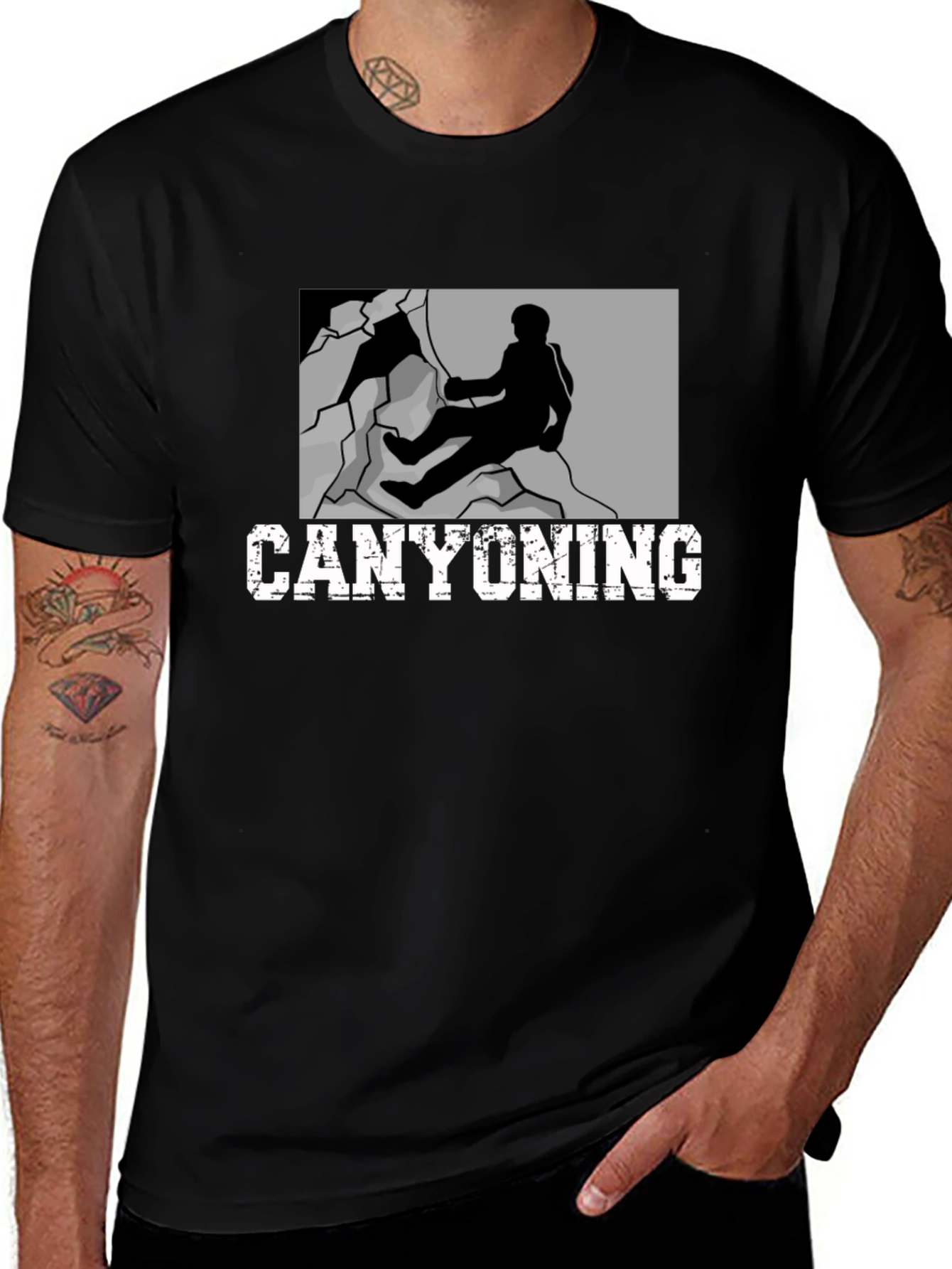 Variant 6 of Canyoning Adventure Black T-Shirt