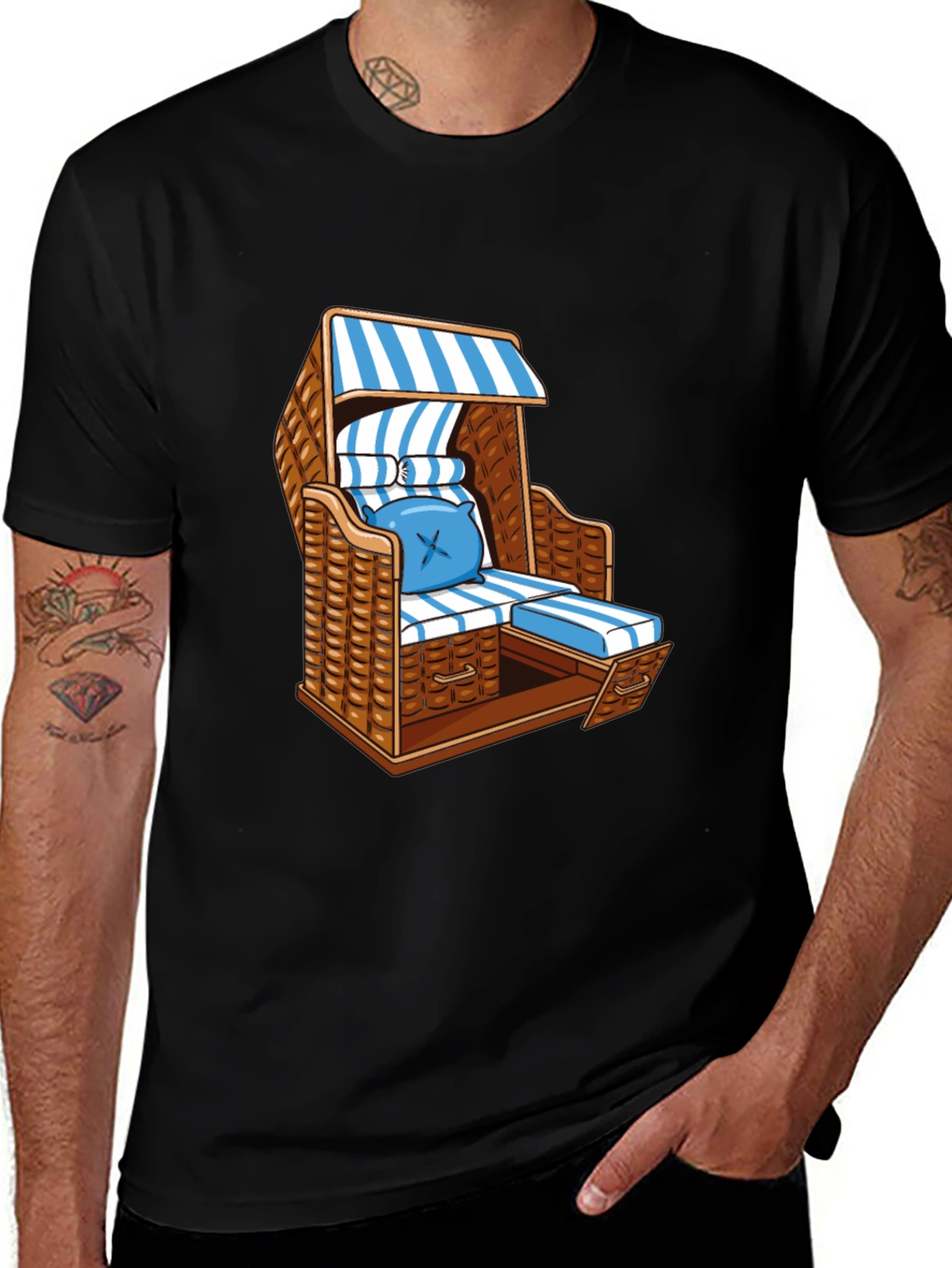 Variant 3 of Beach Chair T-Shirt - Coastal Style
