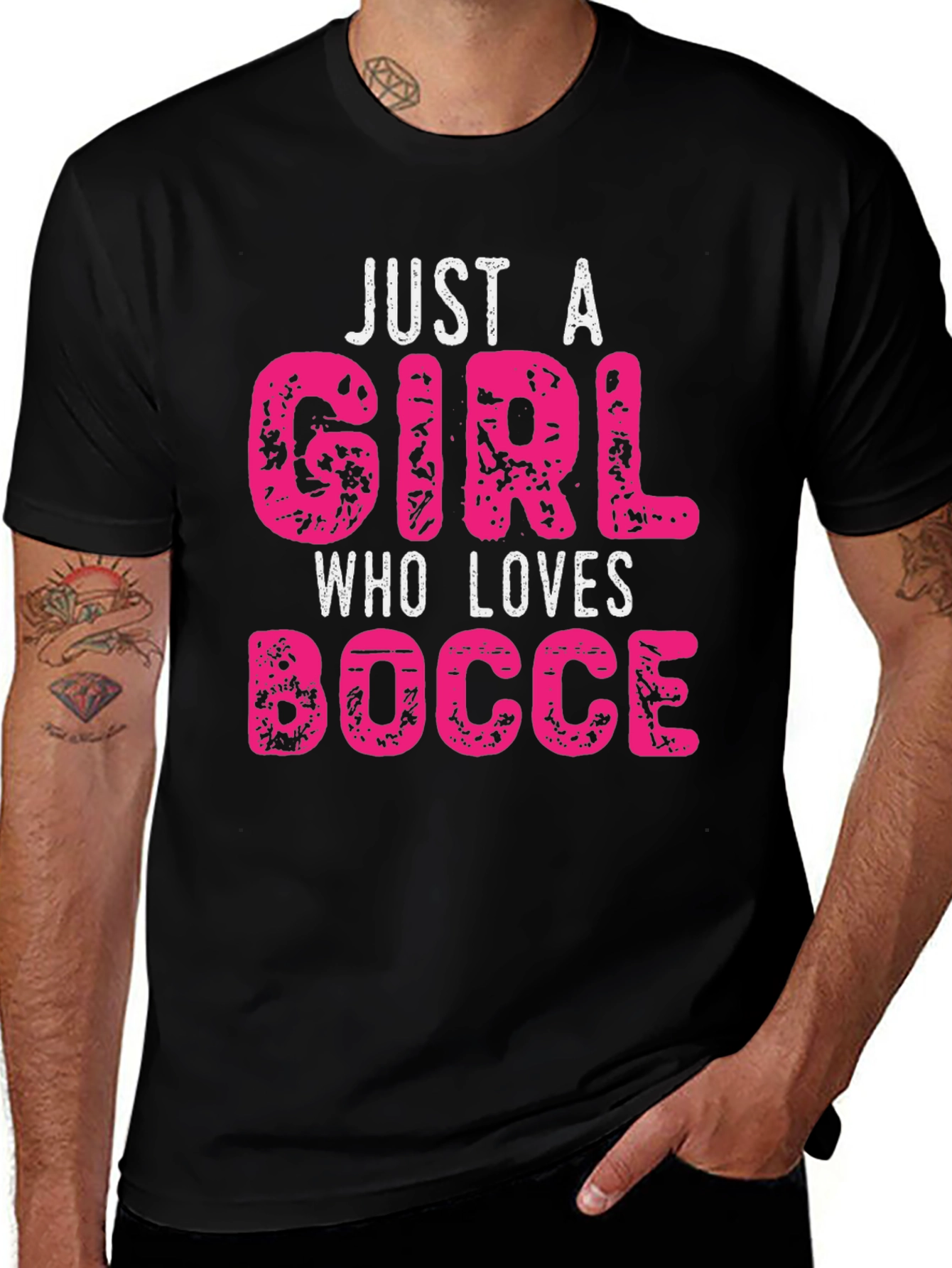 Variant 2 of Just A Girl Who Loves Bocce T-Shirt