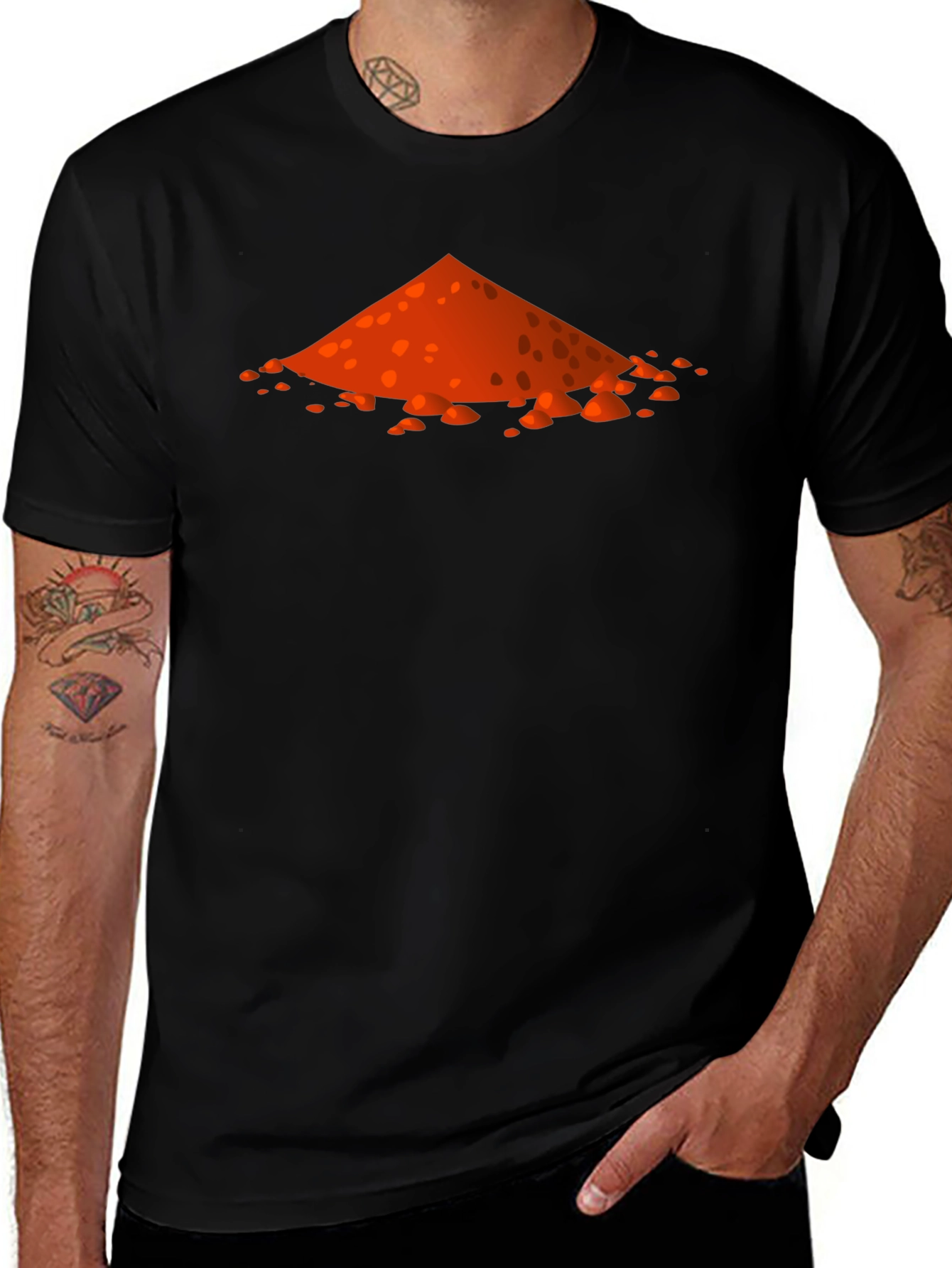 Variant 8 of Red Sand Graphic Black T-Shirt