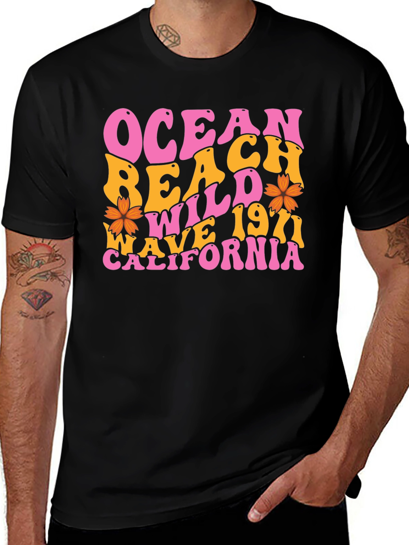 Variant 22 of Ocean Beach Wild Wave 1971 California T-Shirt