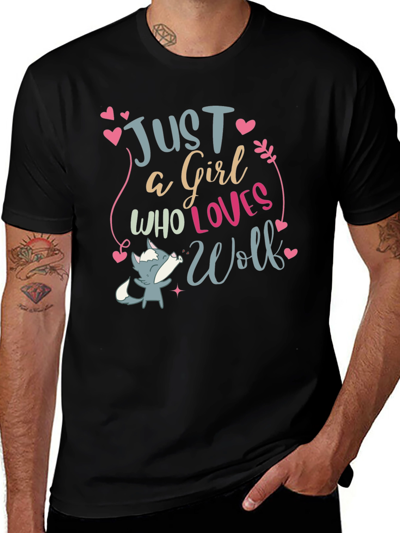 Just a Girl Who Loves Wolf T-Shirt
