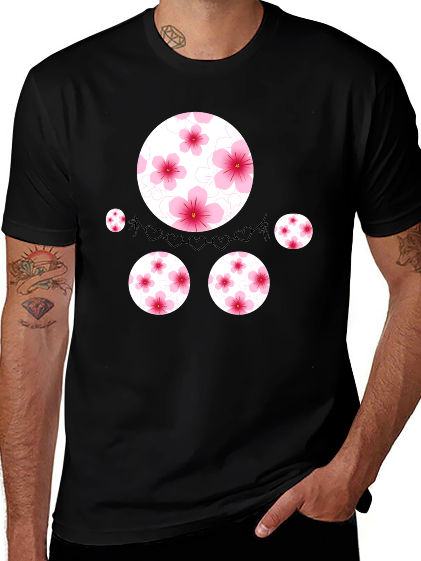 Variant 8 of Floral Circle Graphic Tee - Stylish Casual Wear