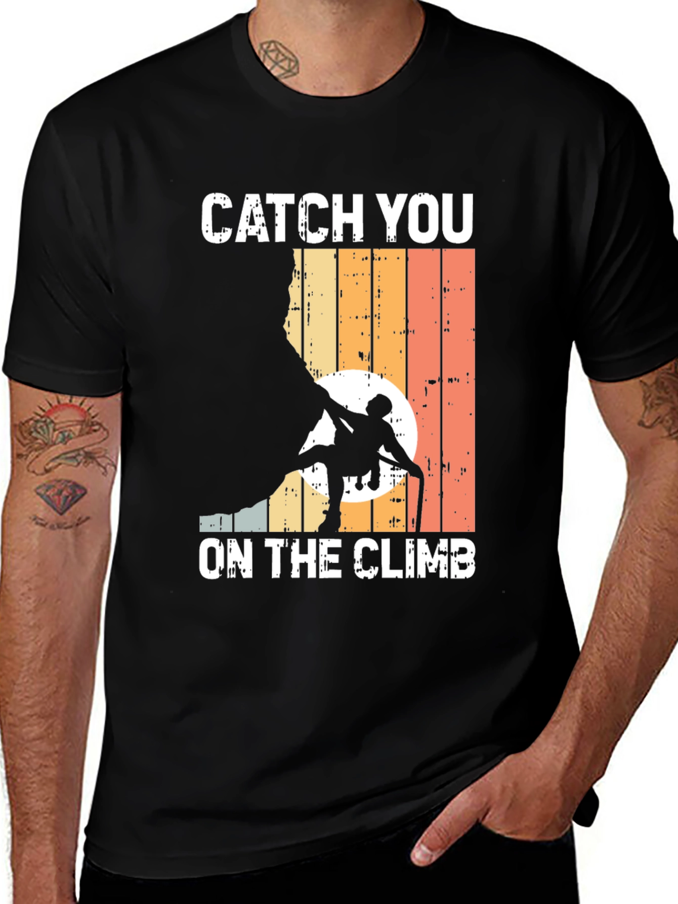 Variant 3 of Catch You On The Climb Black T-Shirt