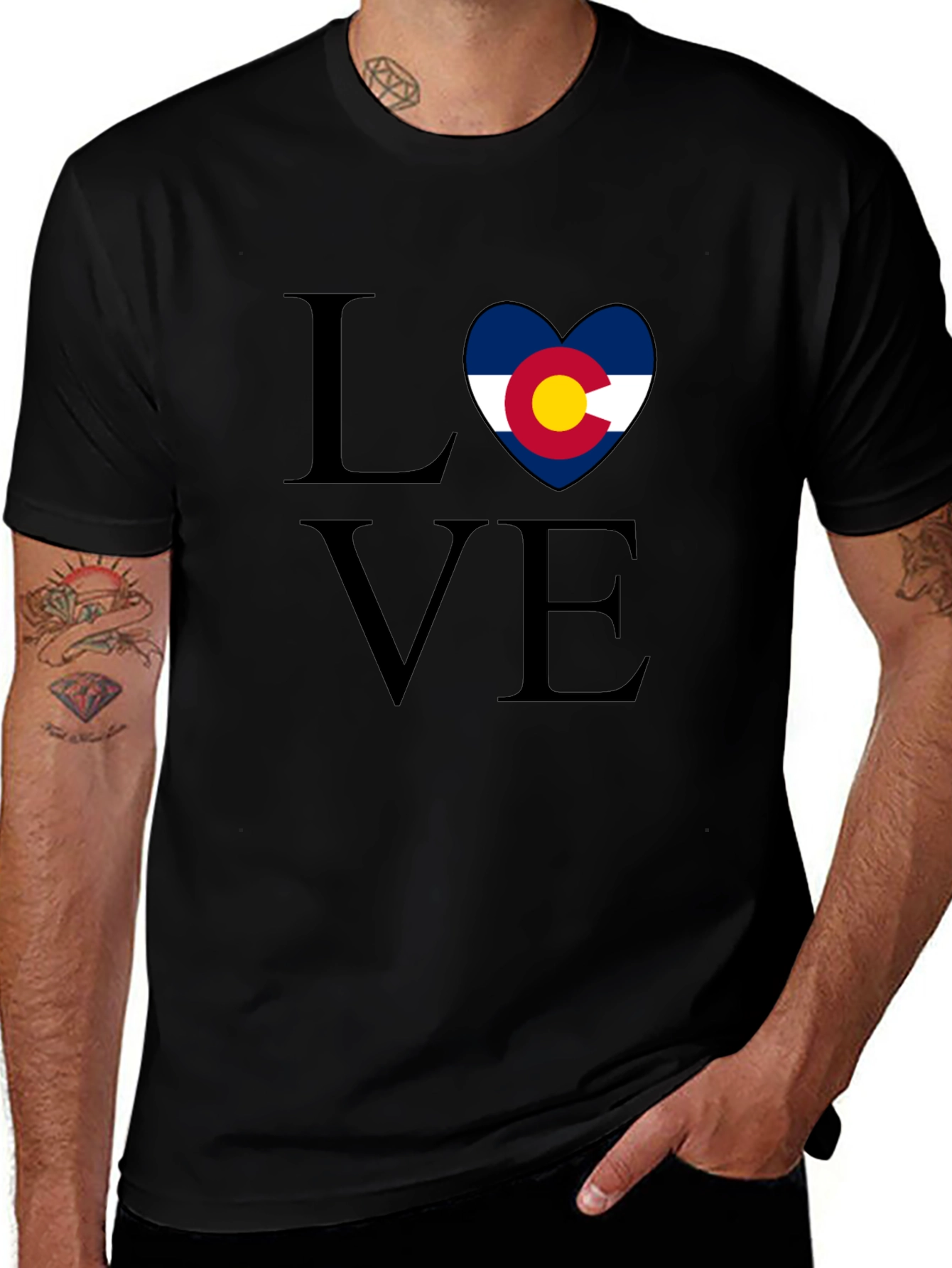 Variant 28 of Colorado Love Graphic Tee - State Pride T-Shirt