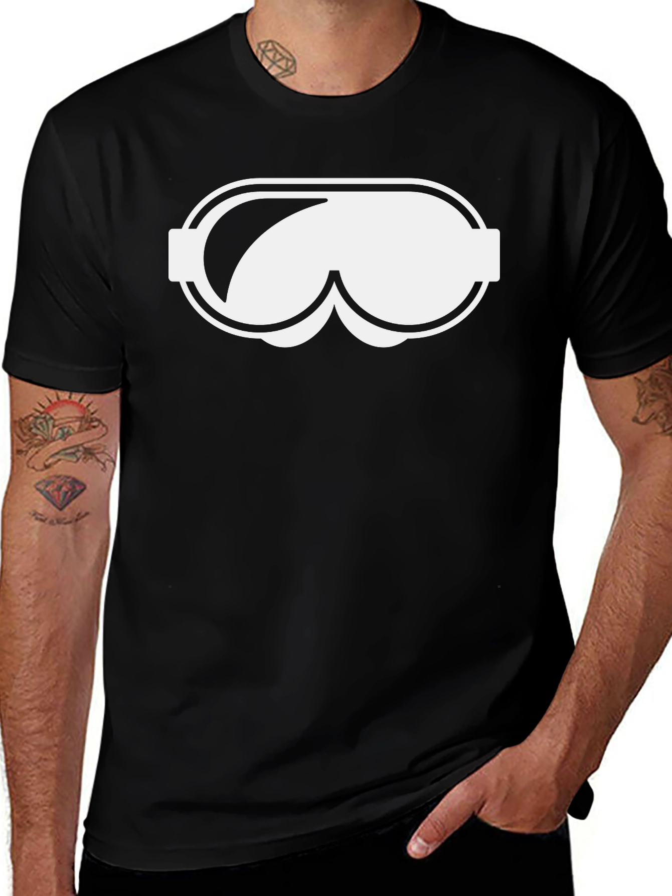 Variant 24 of Novelty Goggles Graphic Black T-Shirt