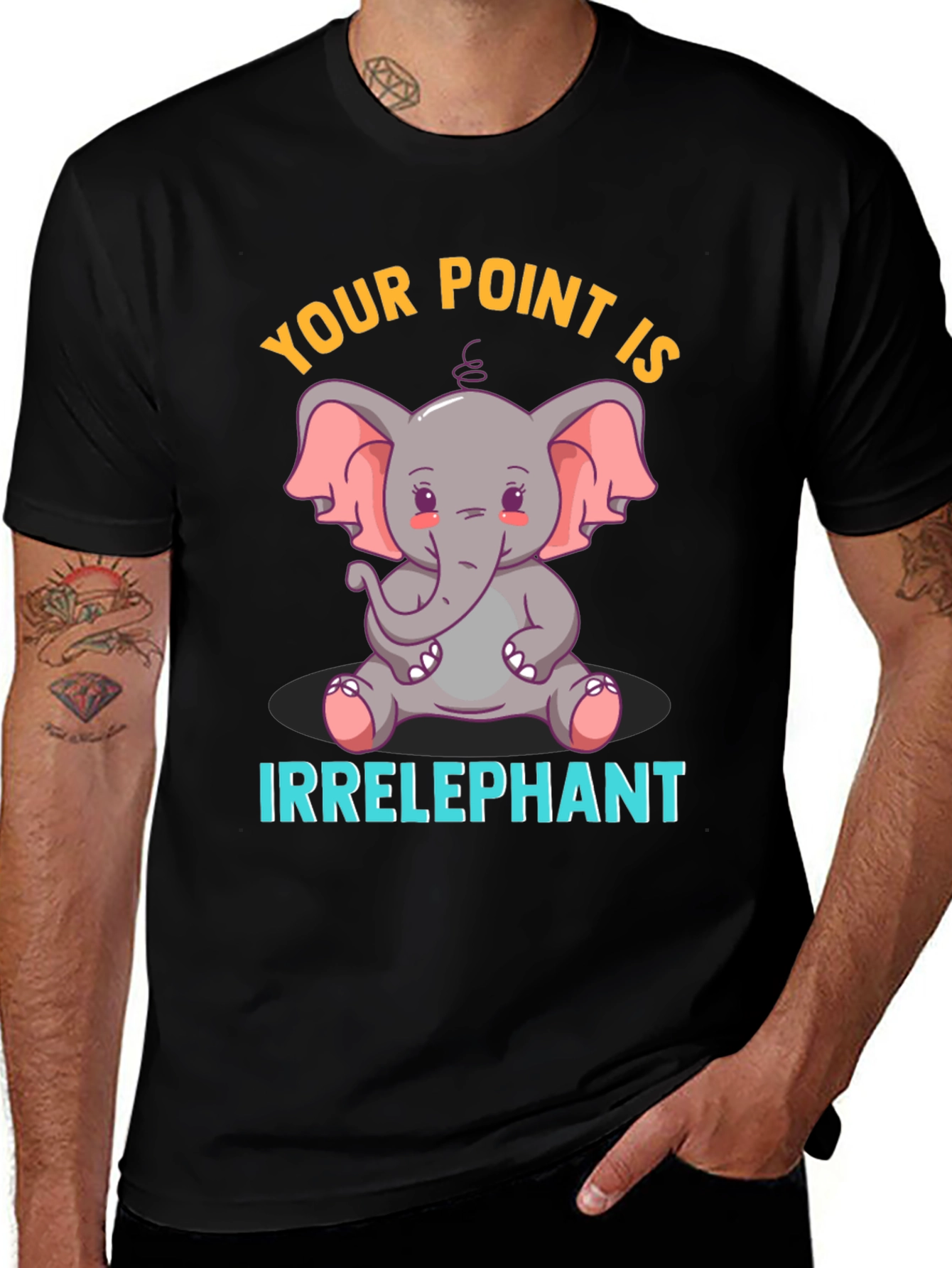 Variant 22 of Irrelephant Humor Graphic T-Shirt