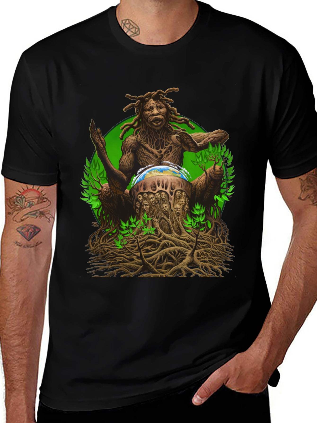 Variant 12 of Mystic Tree Man Graphic Tee