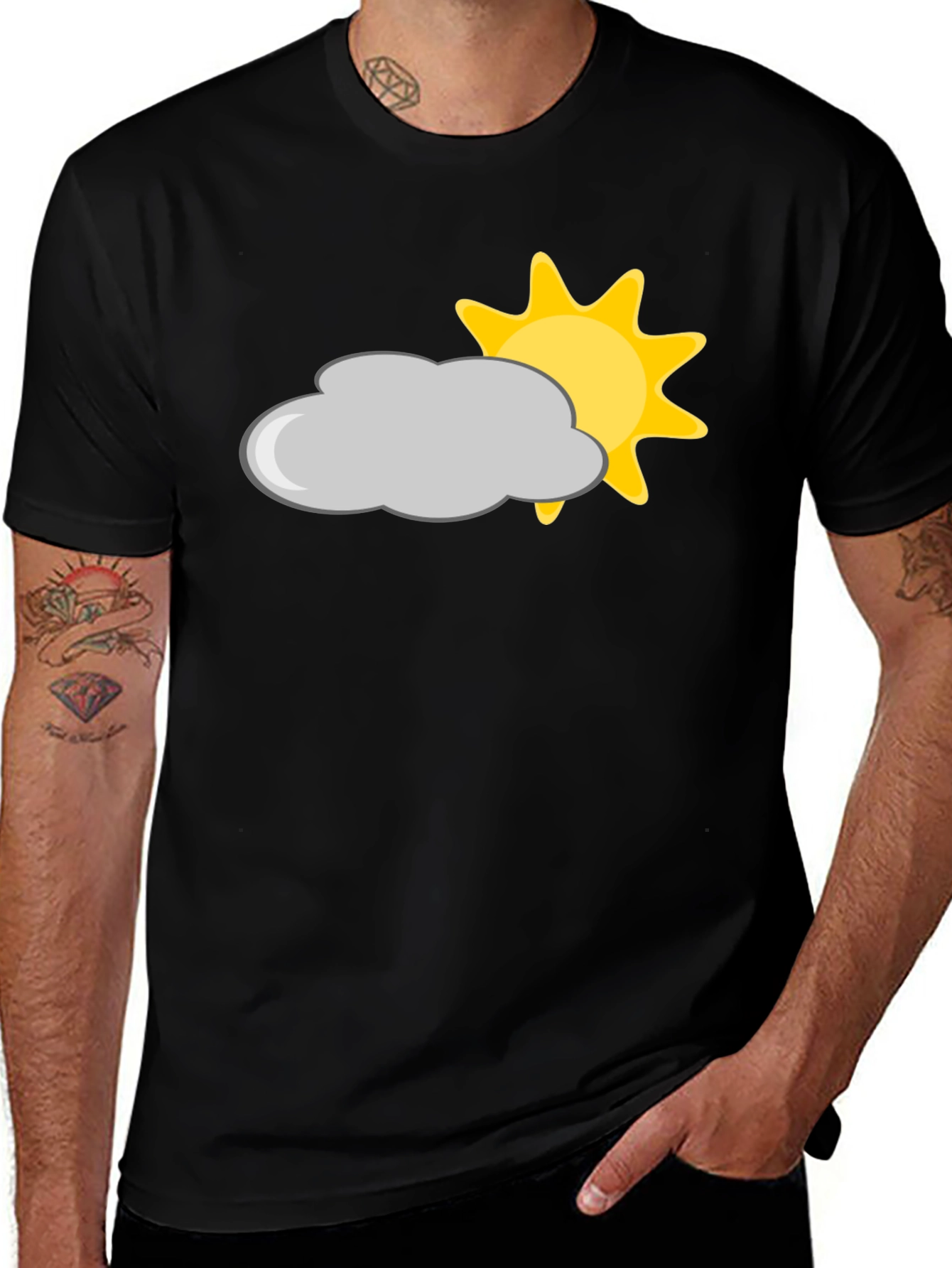 Variant 9 of Cloud & Sun Graphic Tee - Weather Vibes