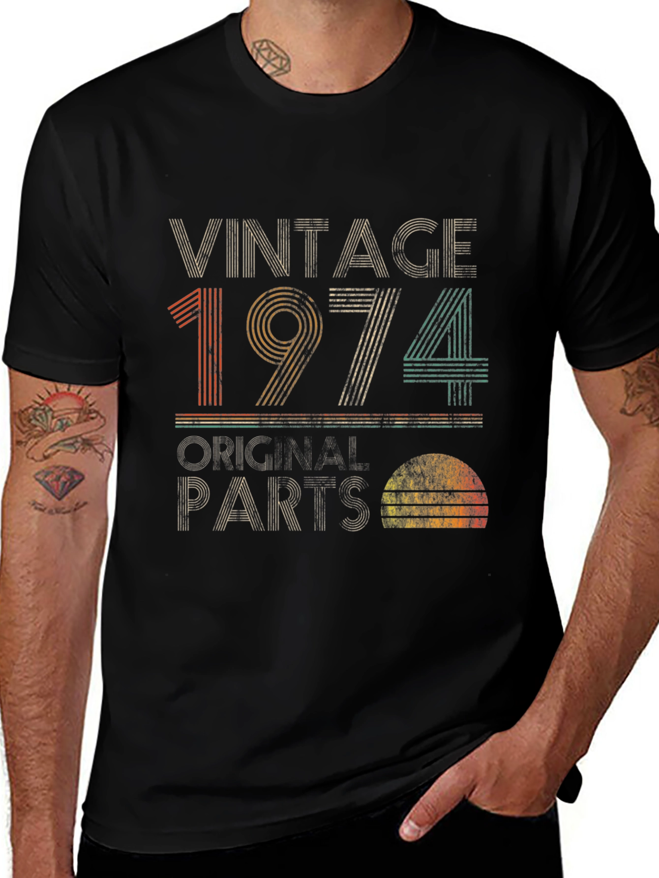 Variant 16 of Vintage 1974 Original Parts Graphic T-Shirt