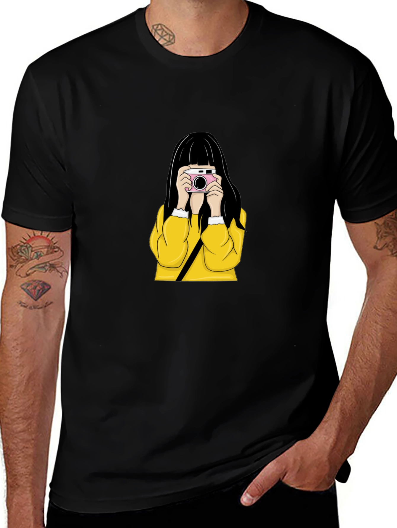 Variant 10 of Girl with Camera Graphic Tee - Stylish Unisex T-Shirt