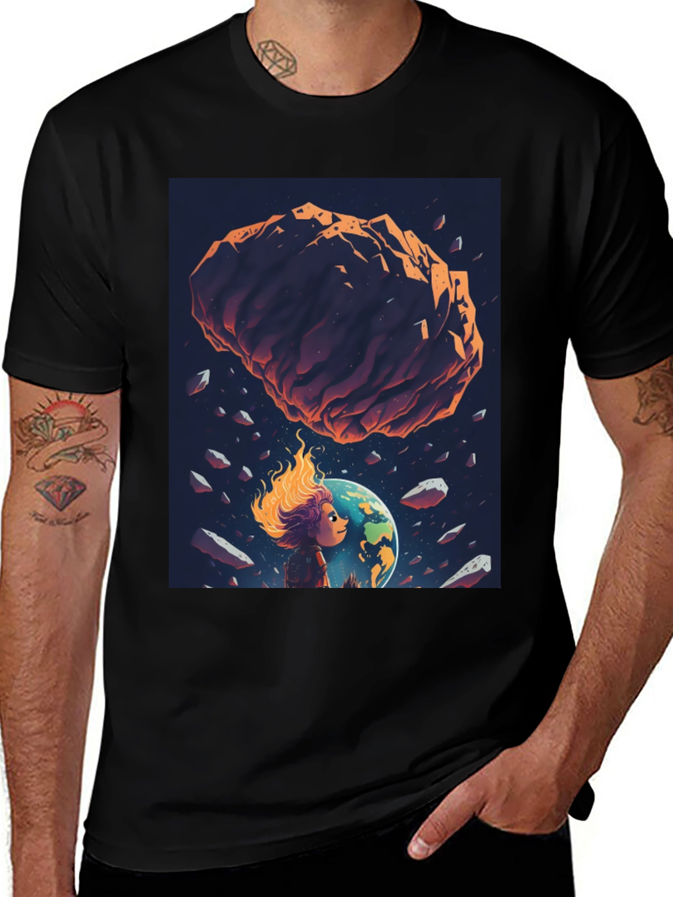Variant 26 of Cosmic Protector Black Tee