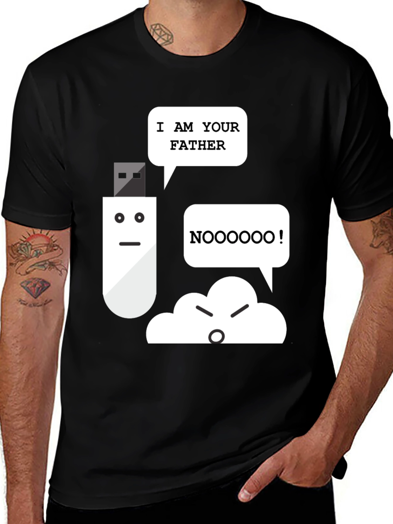 I Am Your Father USB vs Cloud Funny T-Shirt