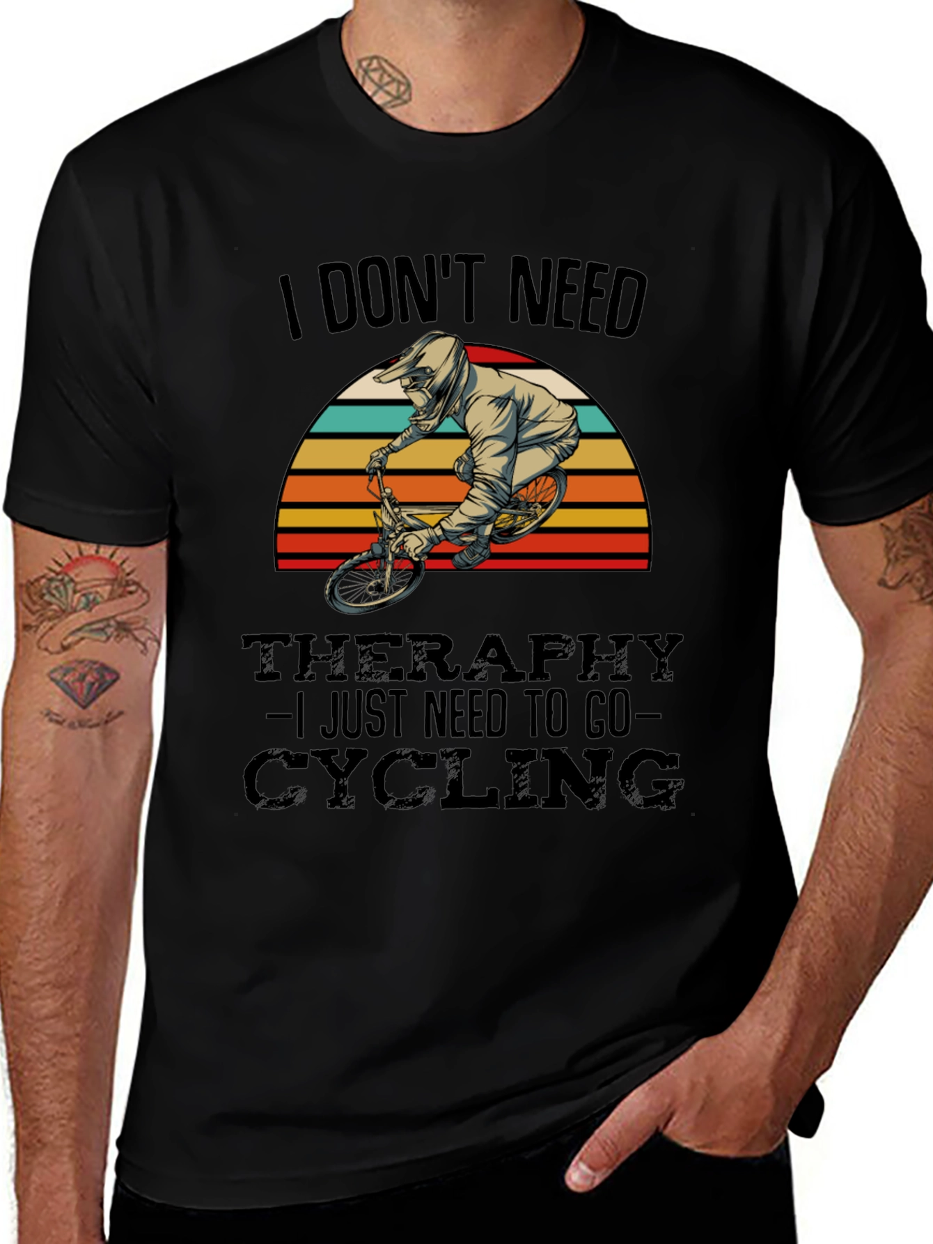 Variant 14 of Cycling Therapy Graphic Tee - Rider Design