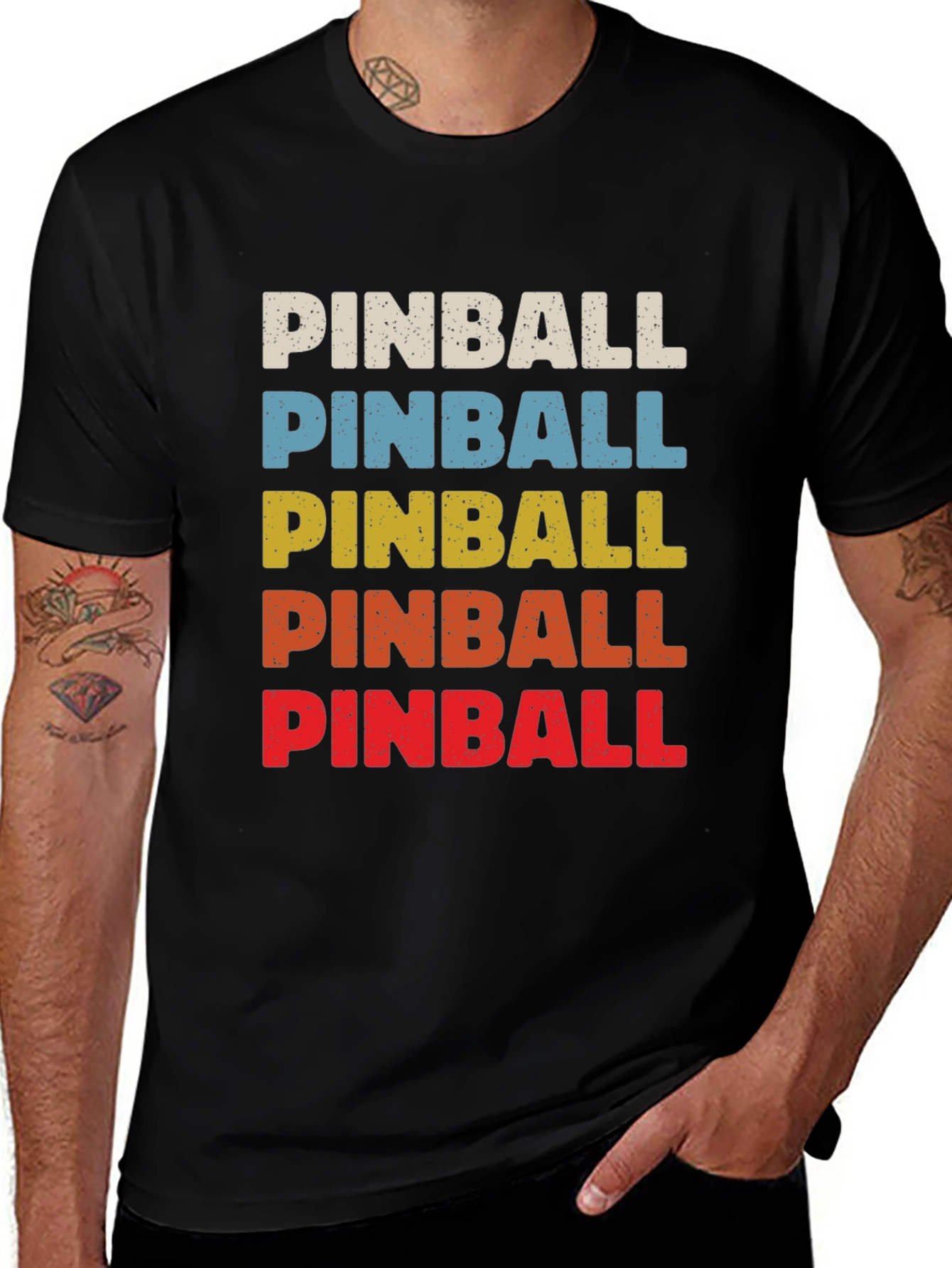 Variant 7 of Retro Pinball T-Shirt - Vintage Inspired Design