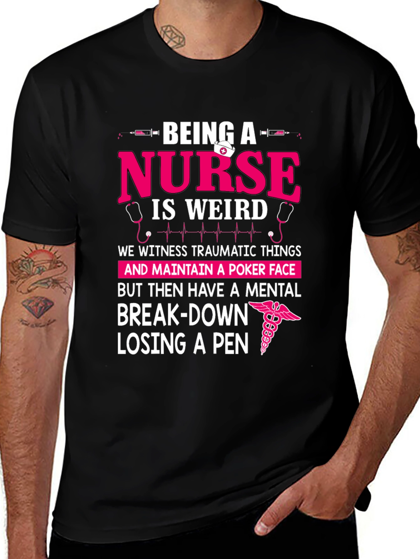 Variant 16 of Being a Nurse Weird T-Shirt