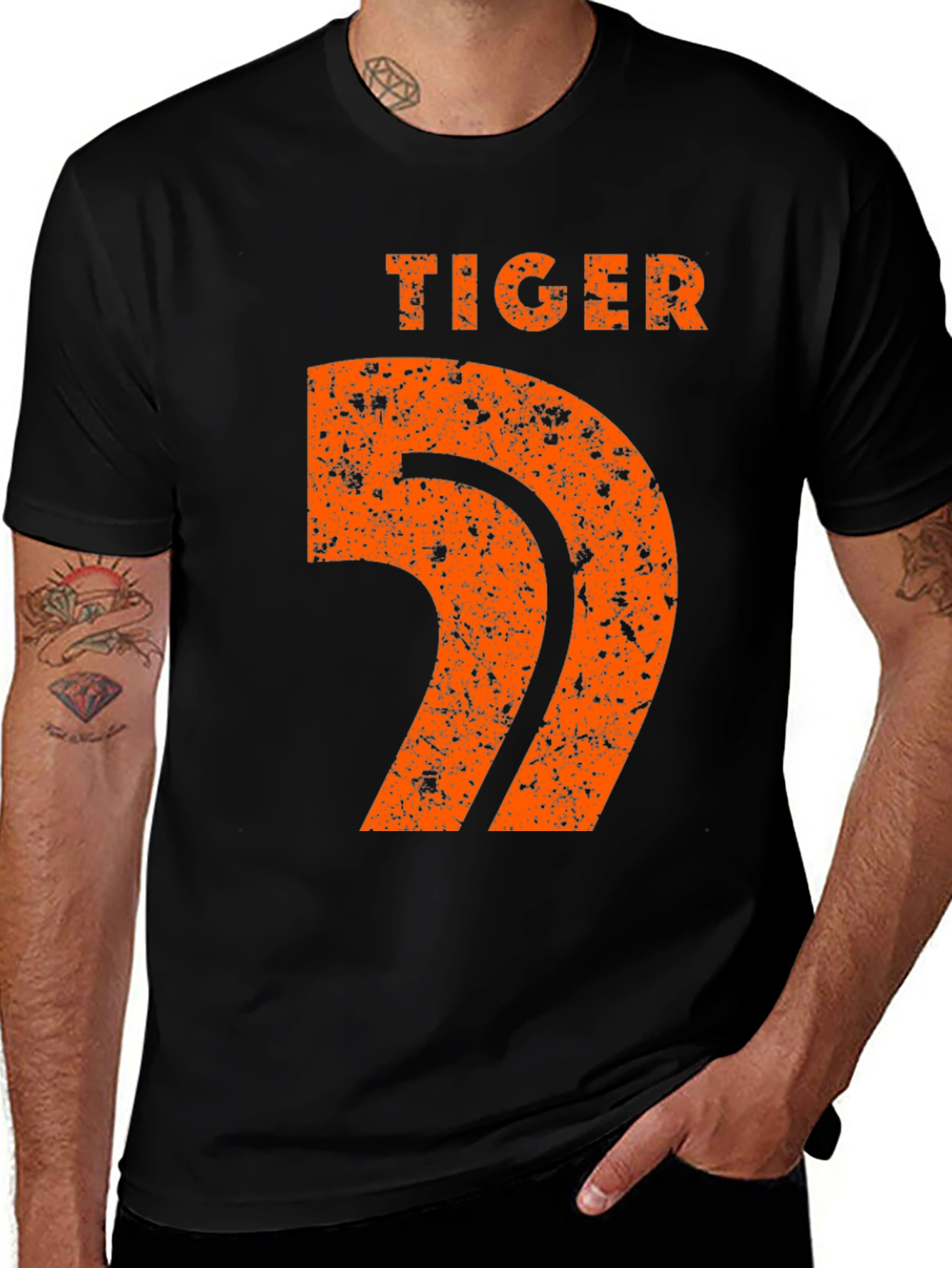 Tiger Graphic Black T-Shirt - Unique Design