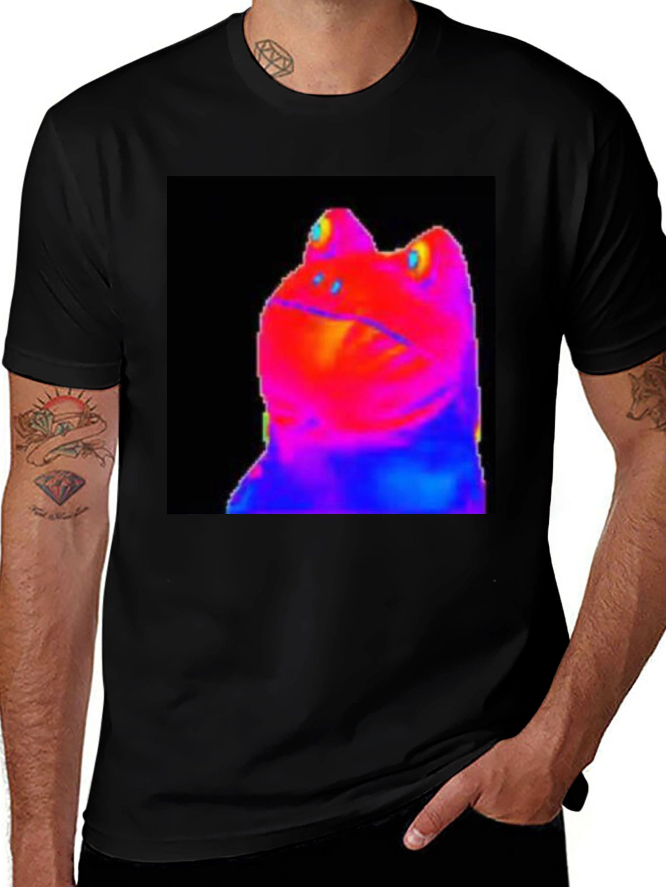 Variant 9 of Thermal Frog T-Shirt - Unique Graphic Tee