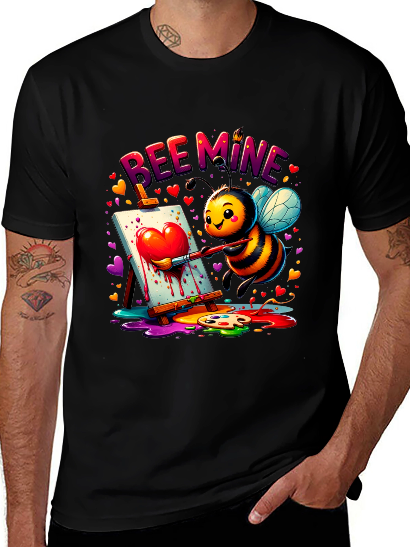 Variant 10 of Bee Mine Graphic Tee - Valentine's Day