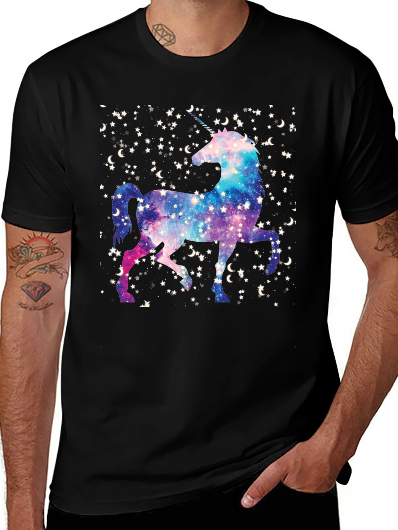 Variant 11 of Unicorn Galaxy Black Tee