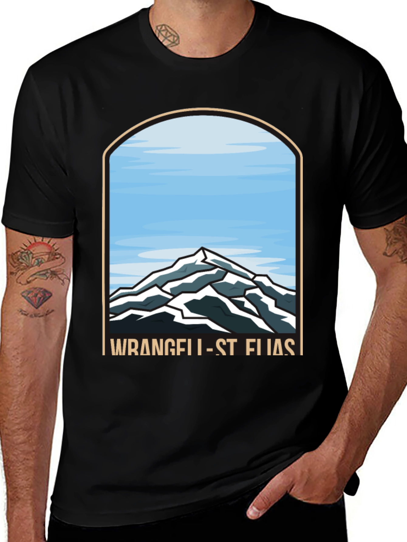 Variant 7 of Wrangell-St. Elias Mountain Graphic T-Shirt