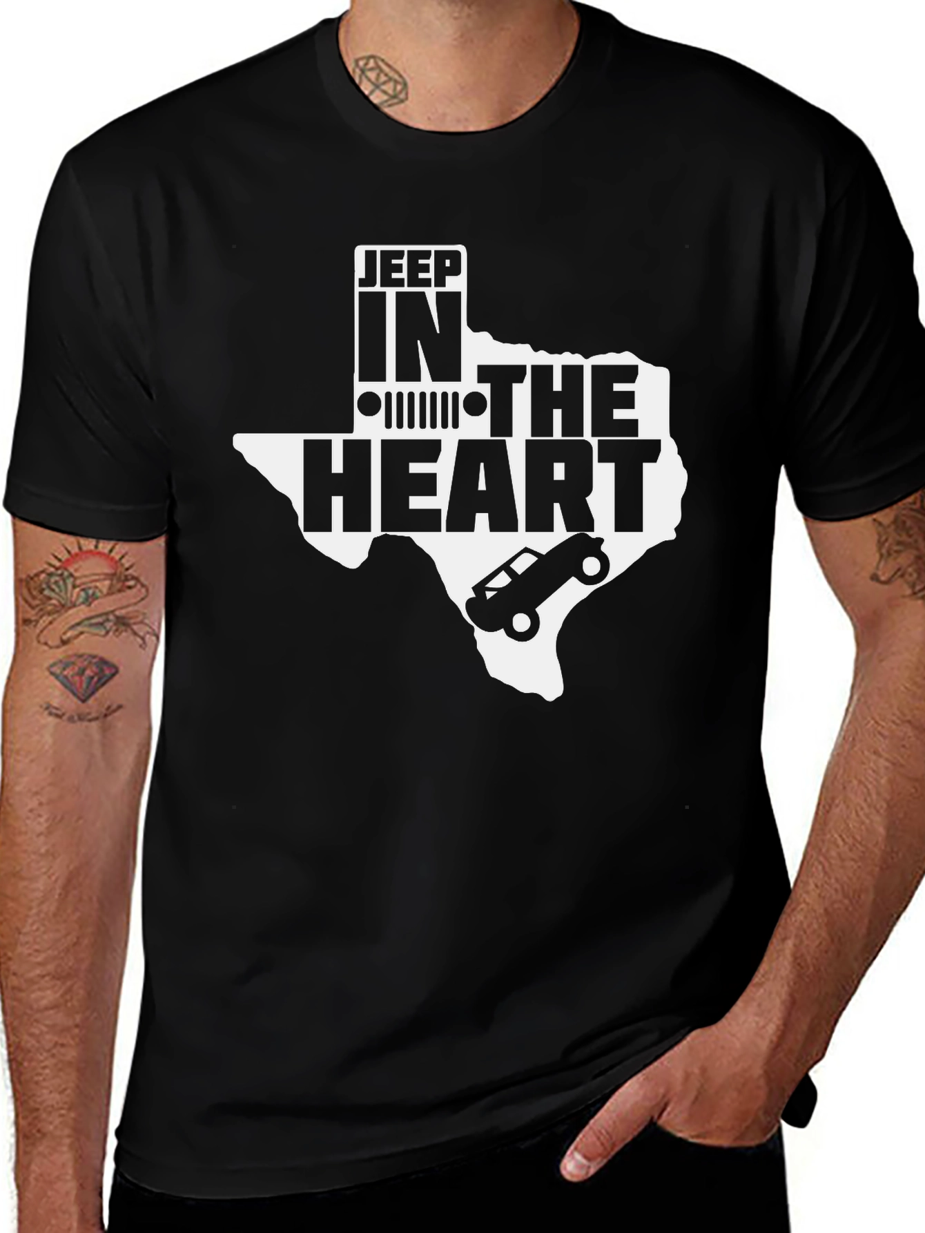 Variant 21 of Jeep In The Heart Texas T-Shirt