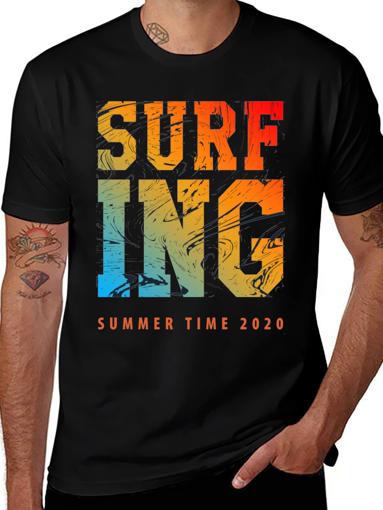 Variant 30 of Surfing Summer Time 2020 Men's Graphic Tee