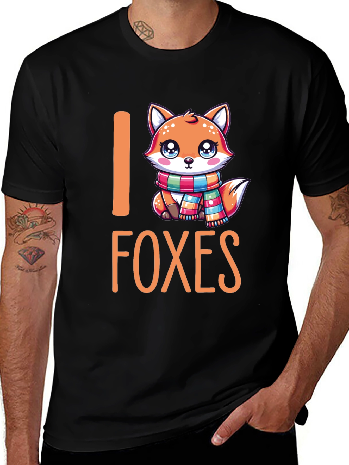 Variant 19 of I Love Foxes Graphic T-Shirt