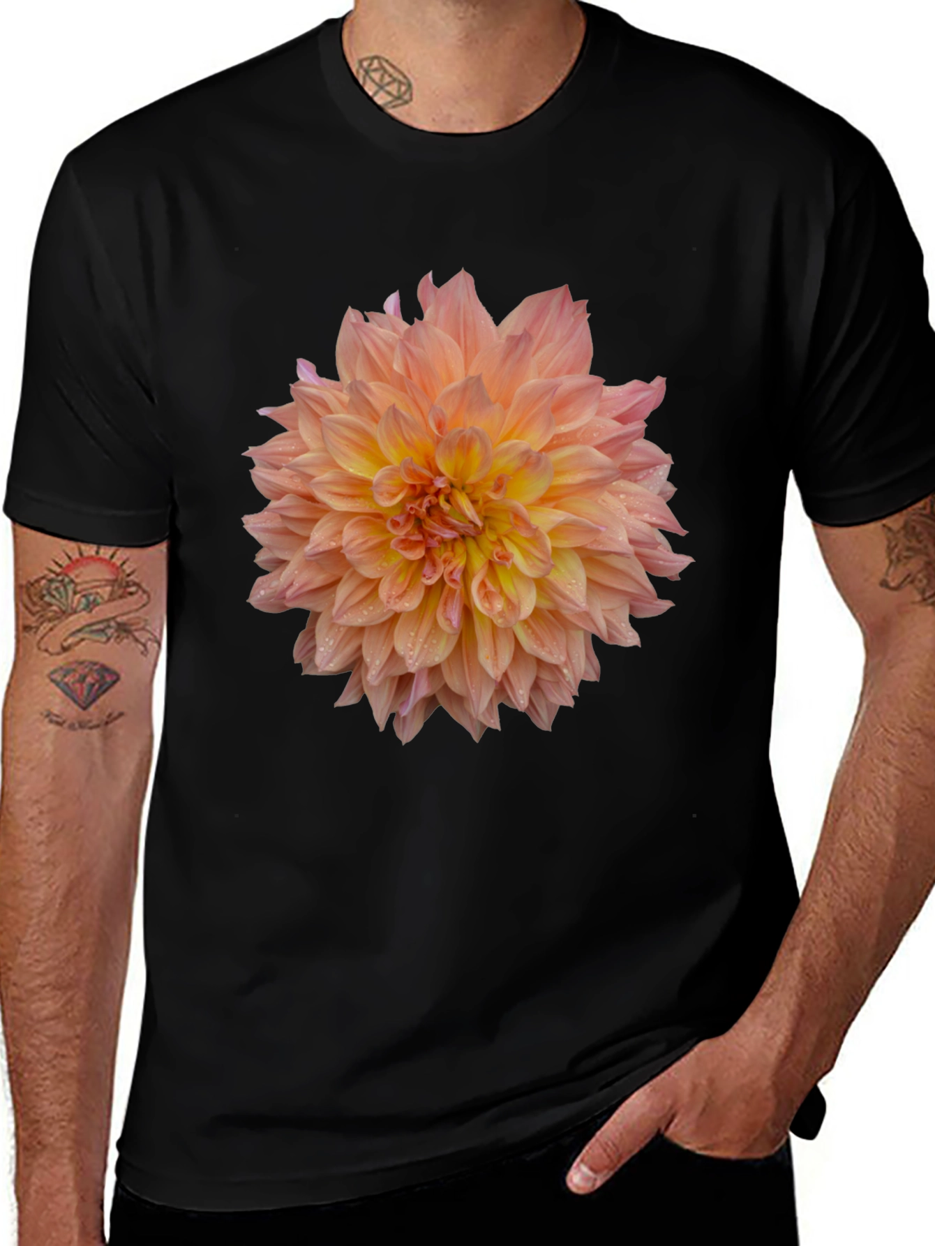 Variant 19 of Floral Print Tee - Stylish Graphic T-Shirt
