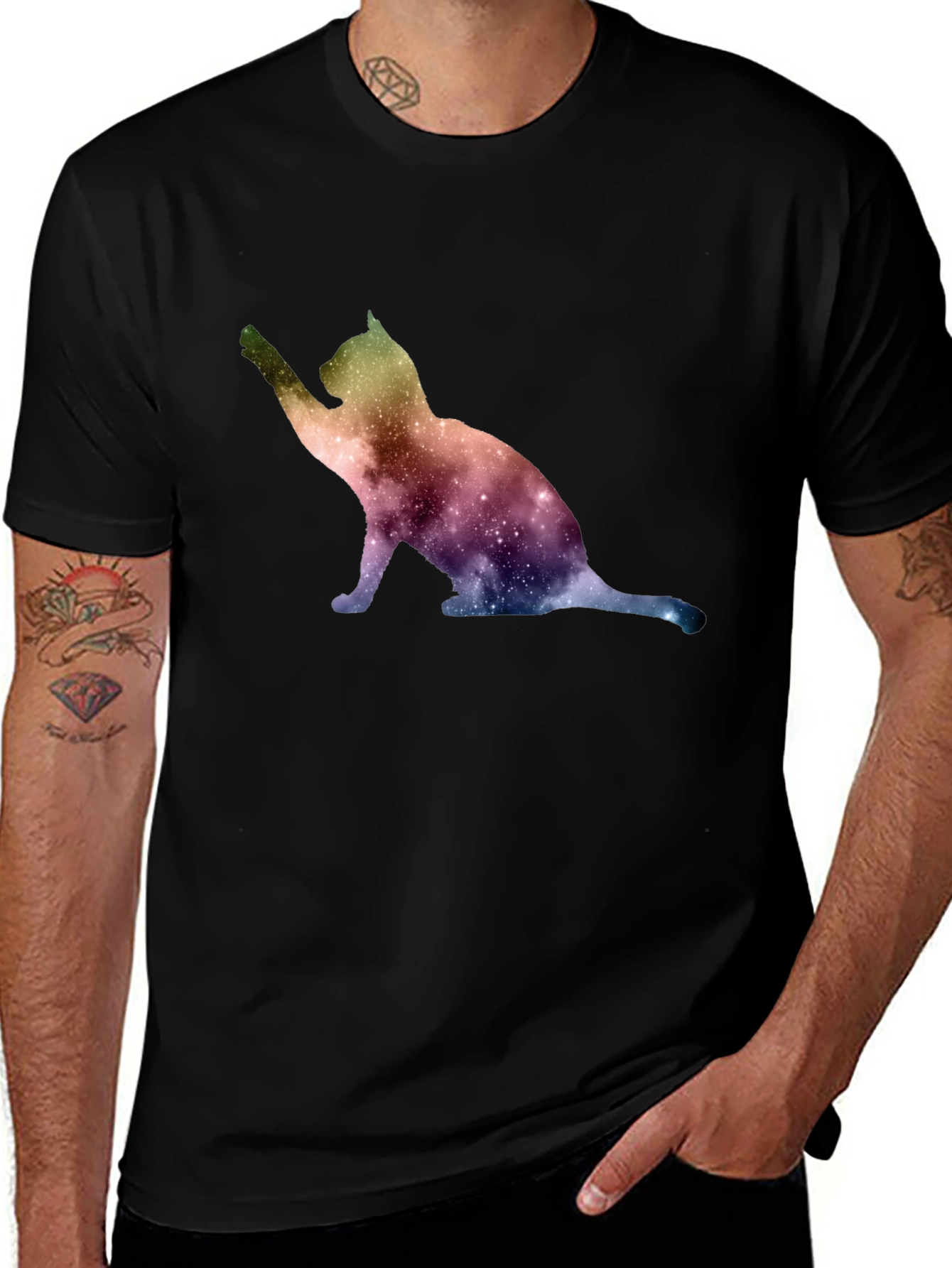 Variant 12 of Galaxy Cat Graphic T-Shirt
