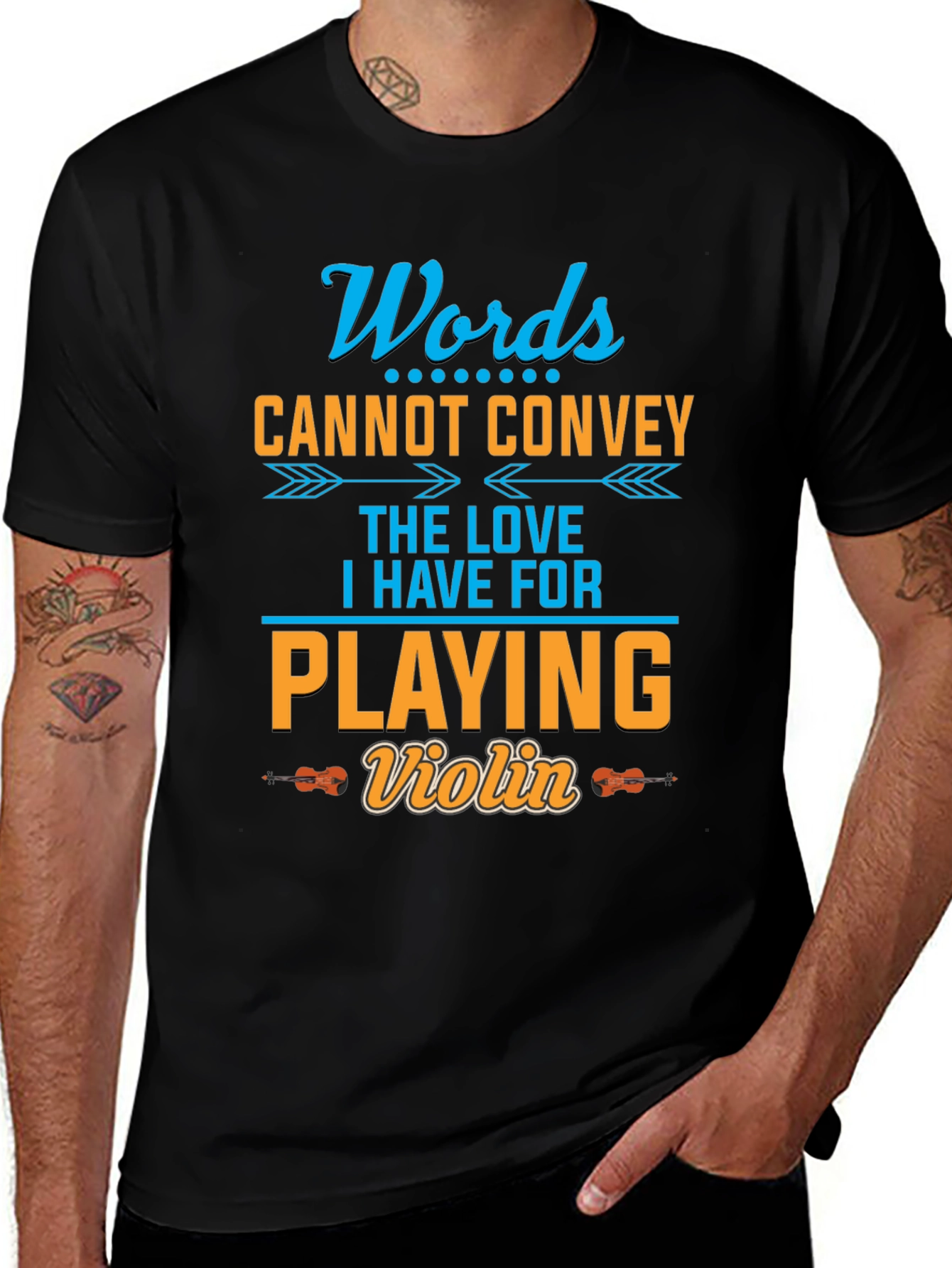 Variant 25 of Words Cannot Convey Violin T-Shirt