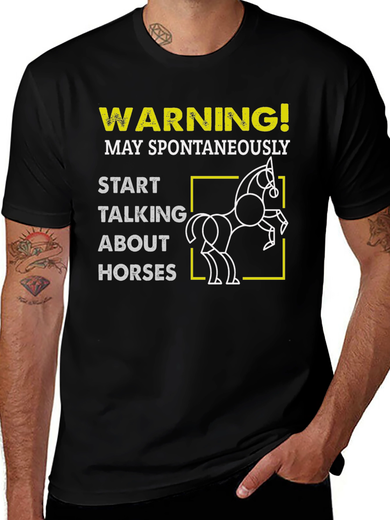 Variant 14 of Warning May Spontaneously Talk About Horses T-Shirt