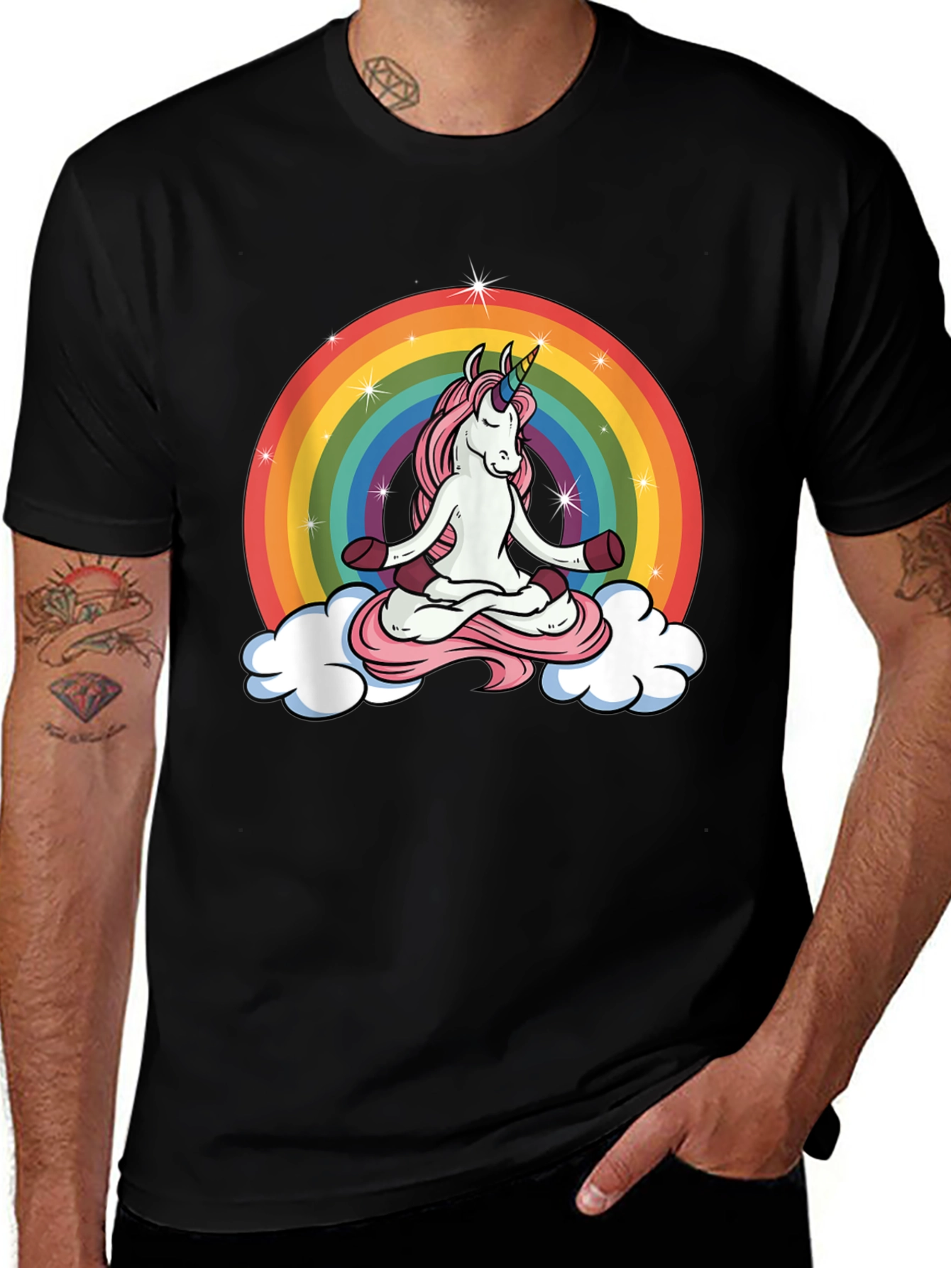 Variant 5 of Unicorn Meditation Rainbow T-Shirt