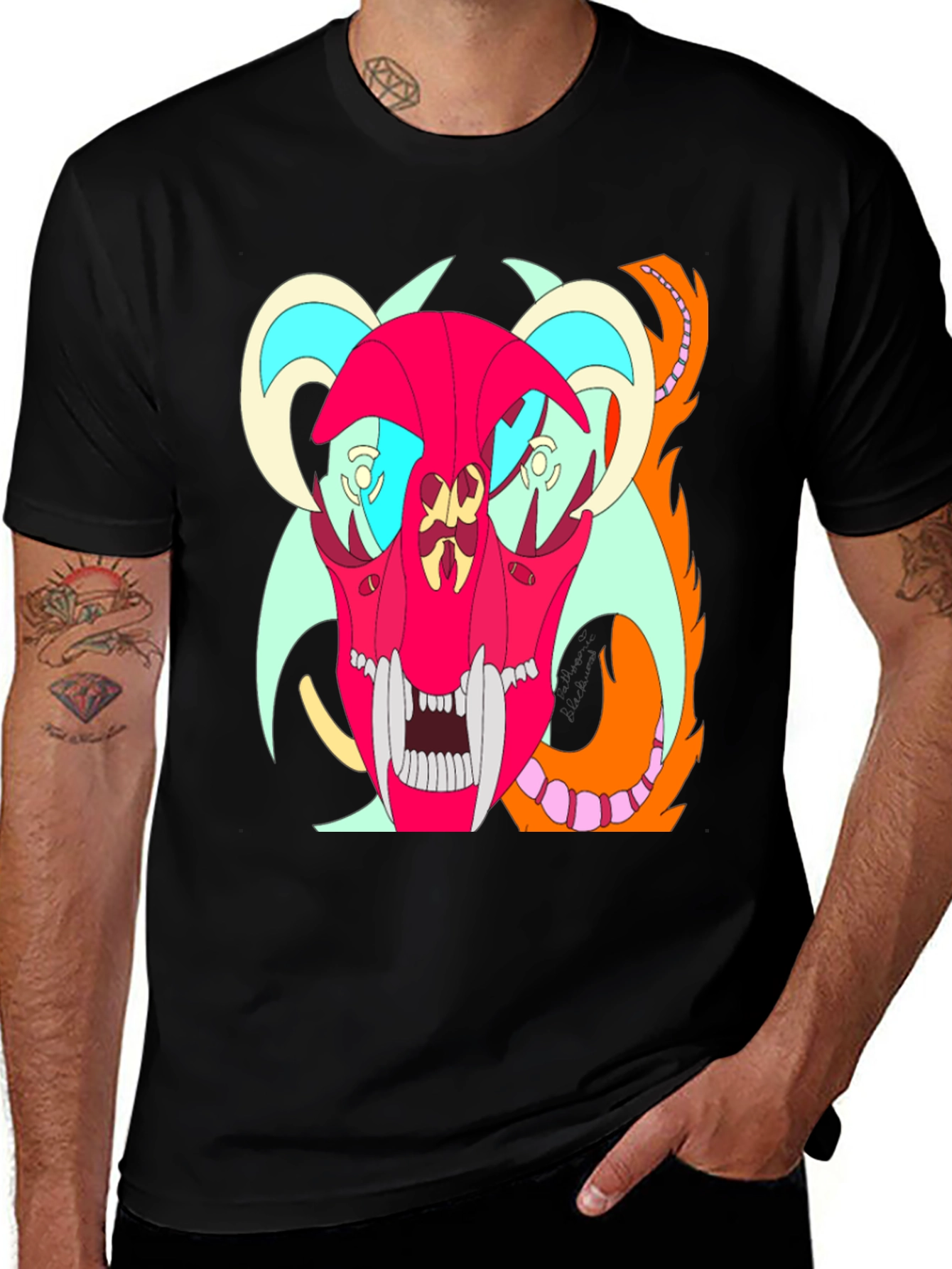 Variant 28 of Skull Beast Graphic Tee - Bold Design, Soft Cotton