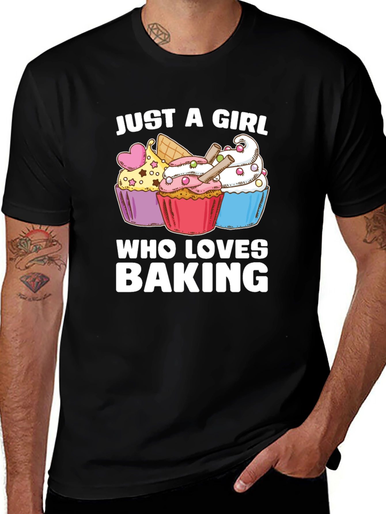 Variant 28 of Just A Girl Who Loves Baking Cupcake T-Shirt