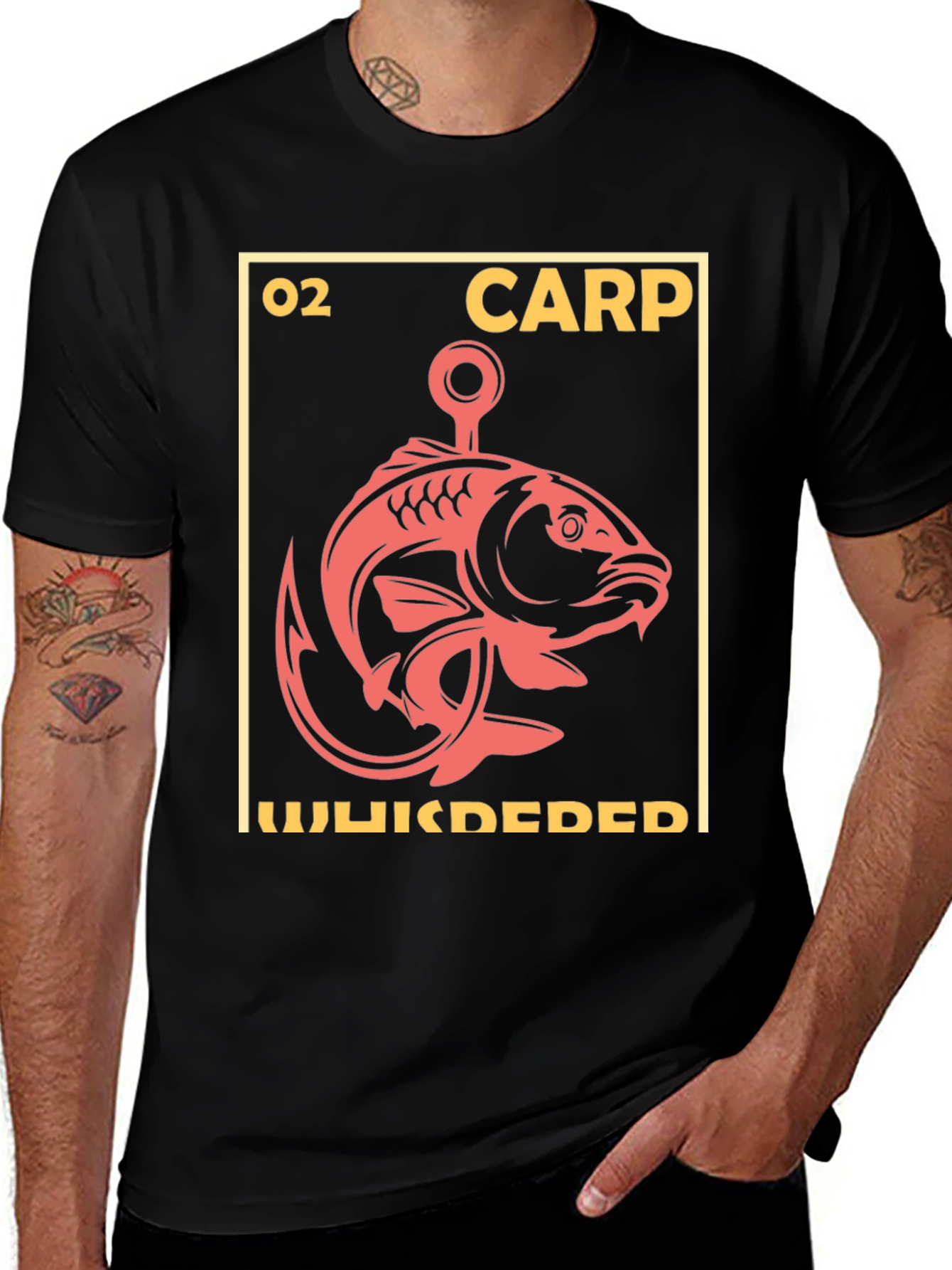 Variant 7 of Carp Whiskerded Fishing T-Shirt