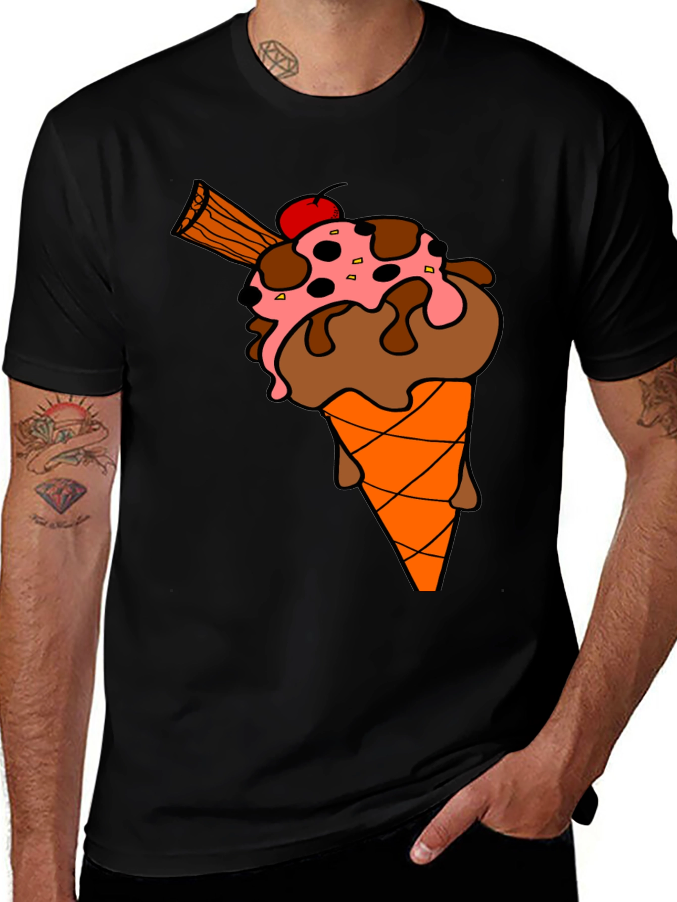 Variant 19 of Ice Cream Cone Graphic T-Shirt