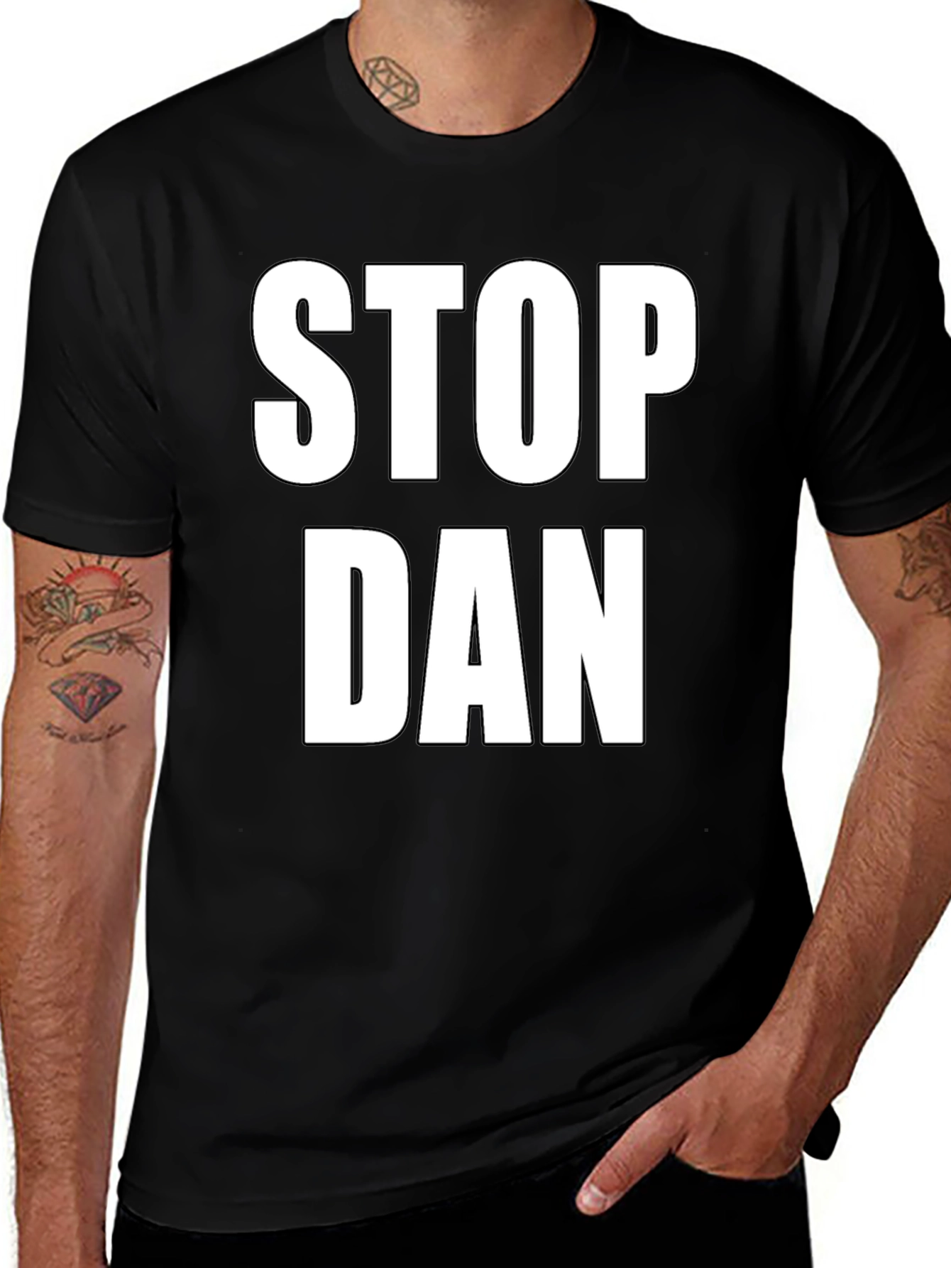 Variant 22 of Stop Dan Funny Graphic Tee - Unisex Short Sleeve T-Shirt