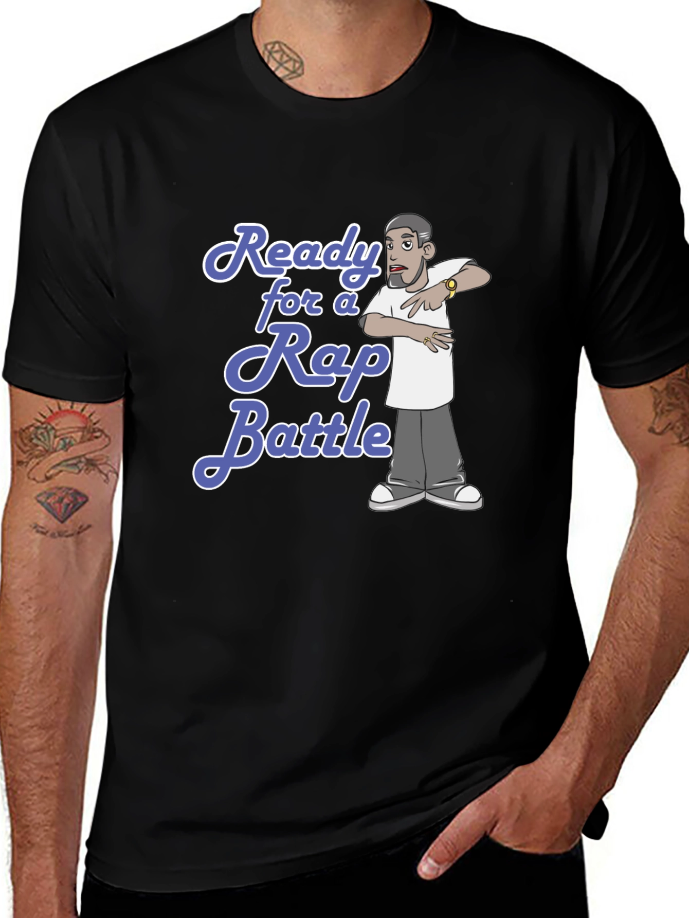 Variant 10 of Ready for Rap Battle Black T-Shirt