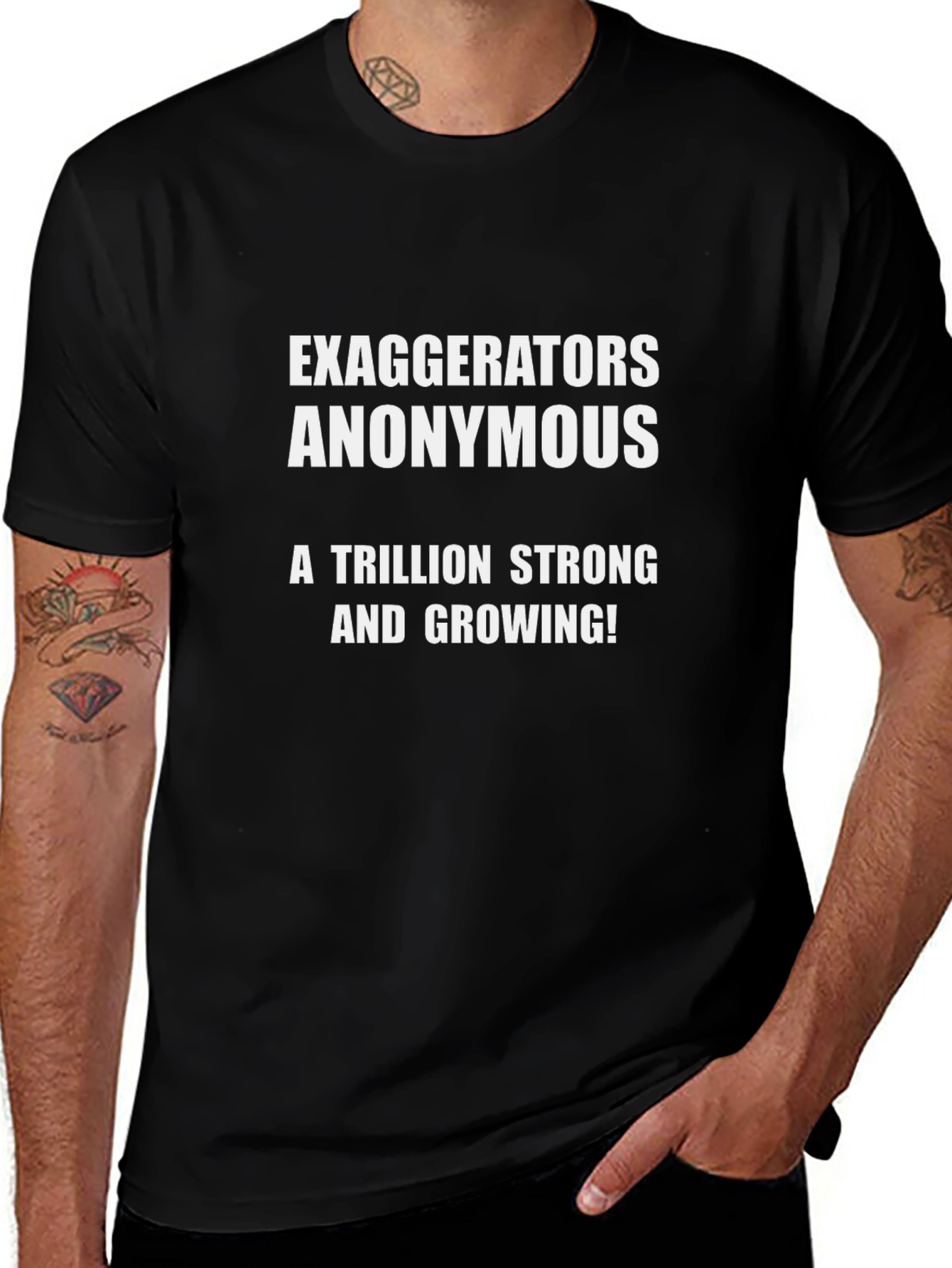 Variant 18 of Exaggerators Anonymous Black T-Shirt